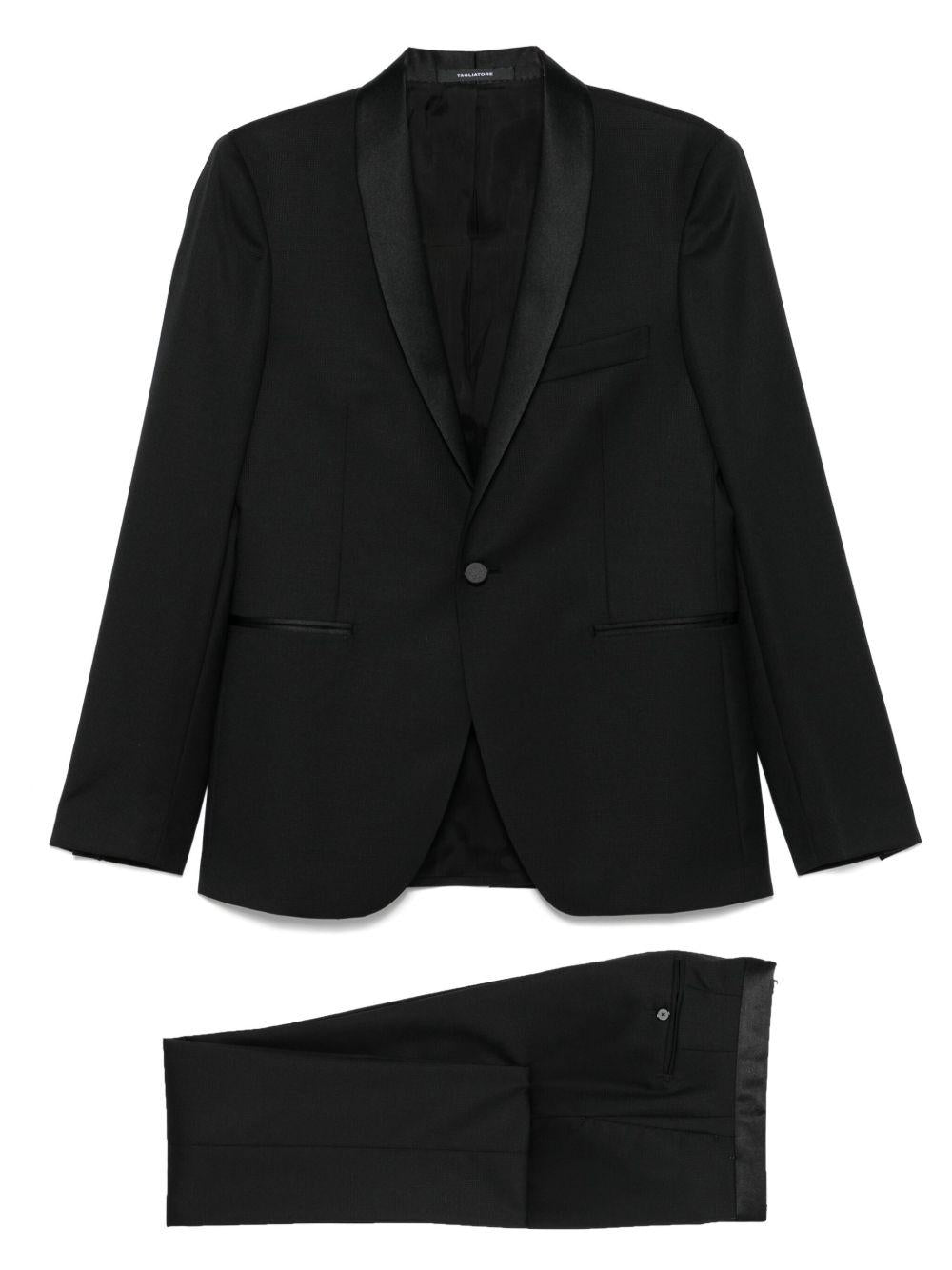 Abito monopetto con rifiniture in raso SFBR18A01LIS550017UPER017 N5079 TAGLIATORE