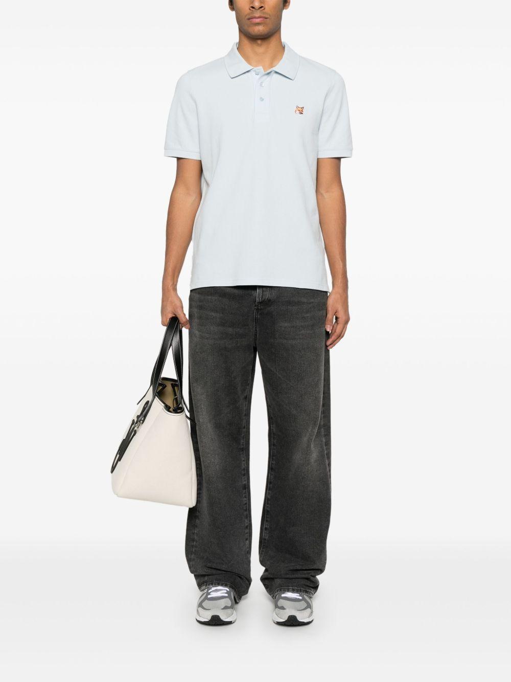 Fox Head Patch Regular Polo LM00208KJ7002 0072 CIRRUS BLUE MAISON KITSUNE