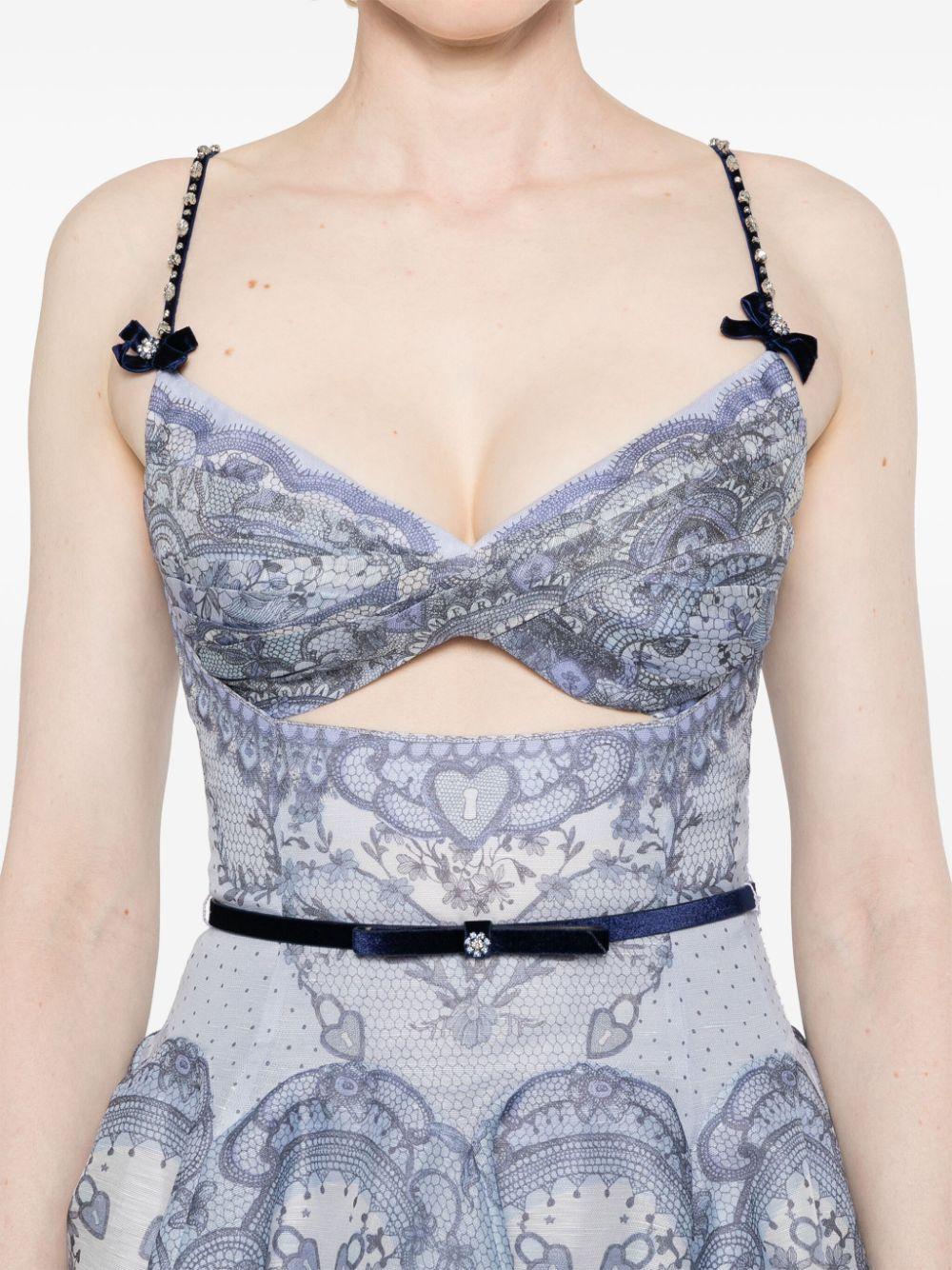 Miniabito Crush 2352DR251 BLUE LACE PRINT ZIMMERMANN