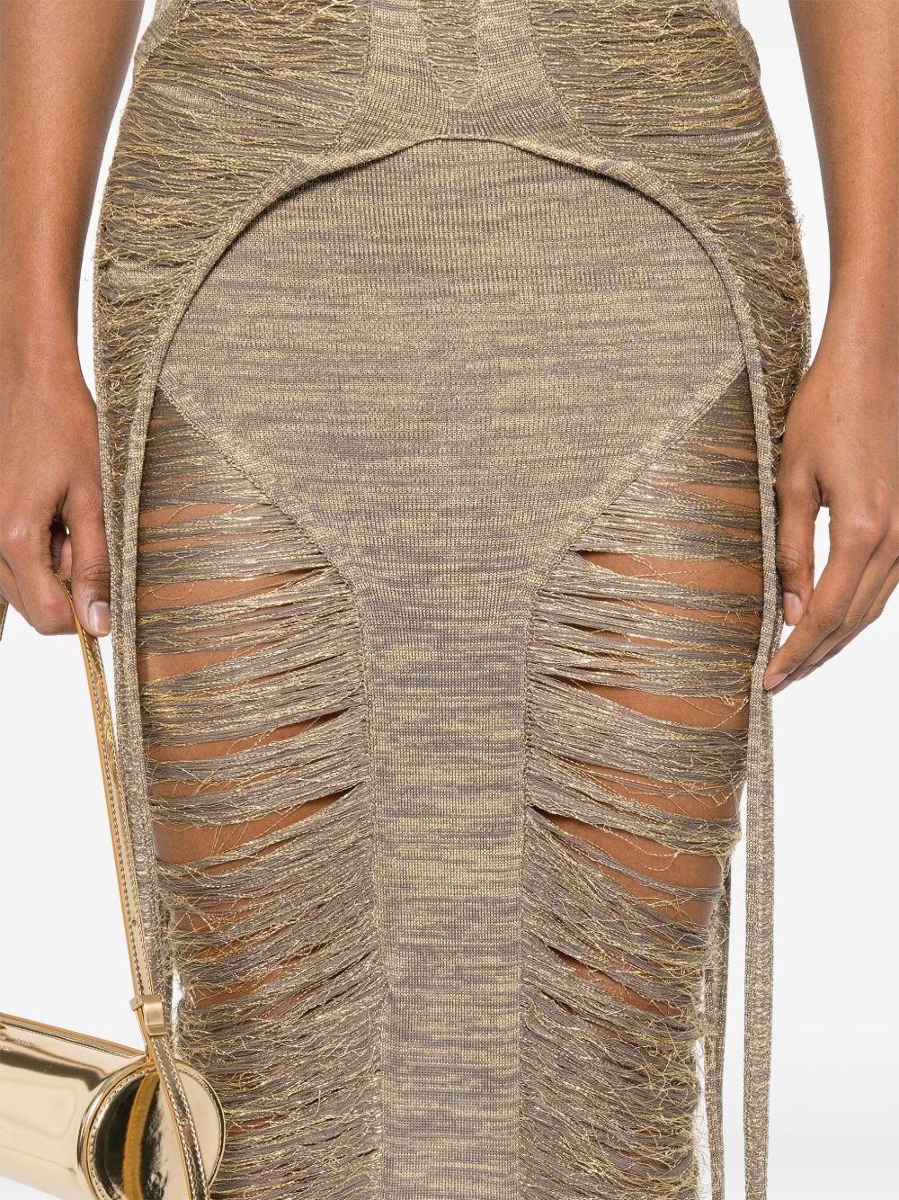 Pillar maxi skirt RO01E7679KGRIDG 02 GOLD RICK OWENS