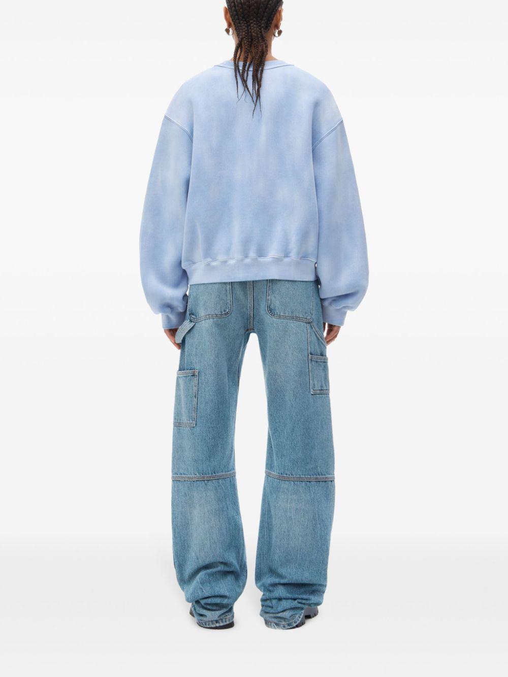 Logo crewneck sweatshirt 4CC3241518 450B WASHED PALE BLUE ALEXANDER WANG