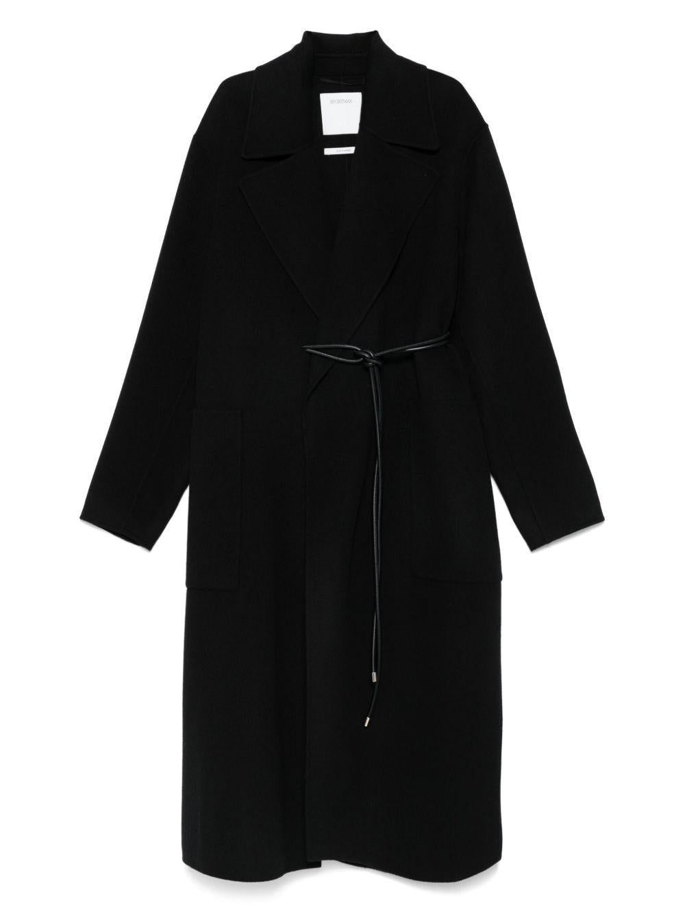 Cappotto a vestaglia in double ABATEMM80747 013 NERO SPORTMAX