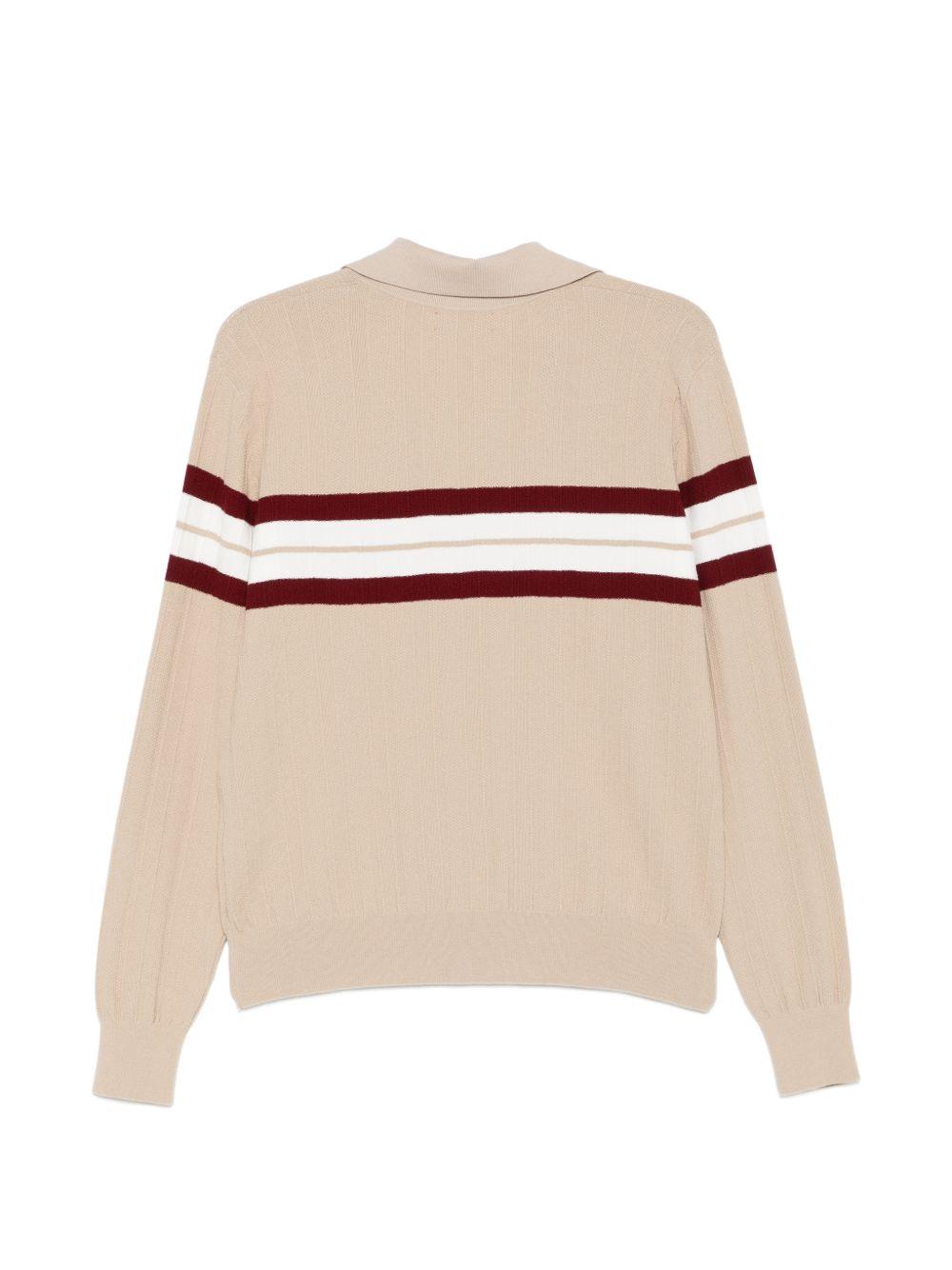 Block stripe polo shirt MAONA3701 103 BEIGE DRIES VAN NOTEN