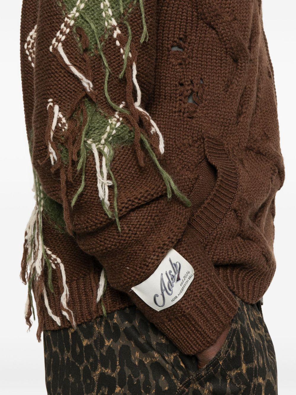 Unisex Argyle Fisherman Hood Zip-Up ATB1347U BROWN ANDERSSON BELL