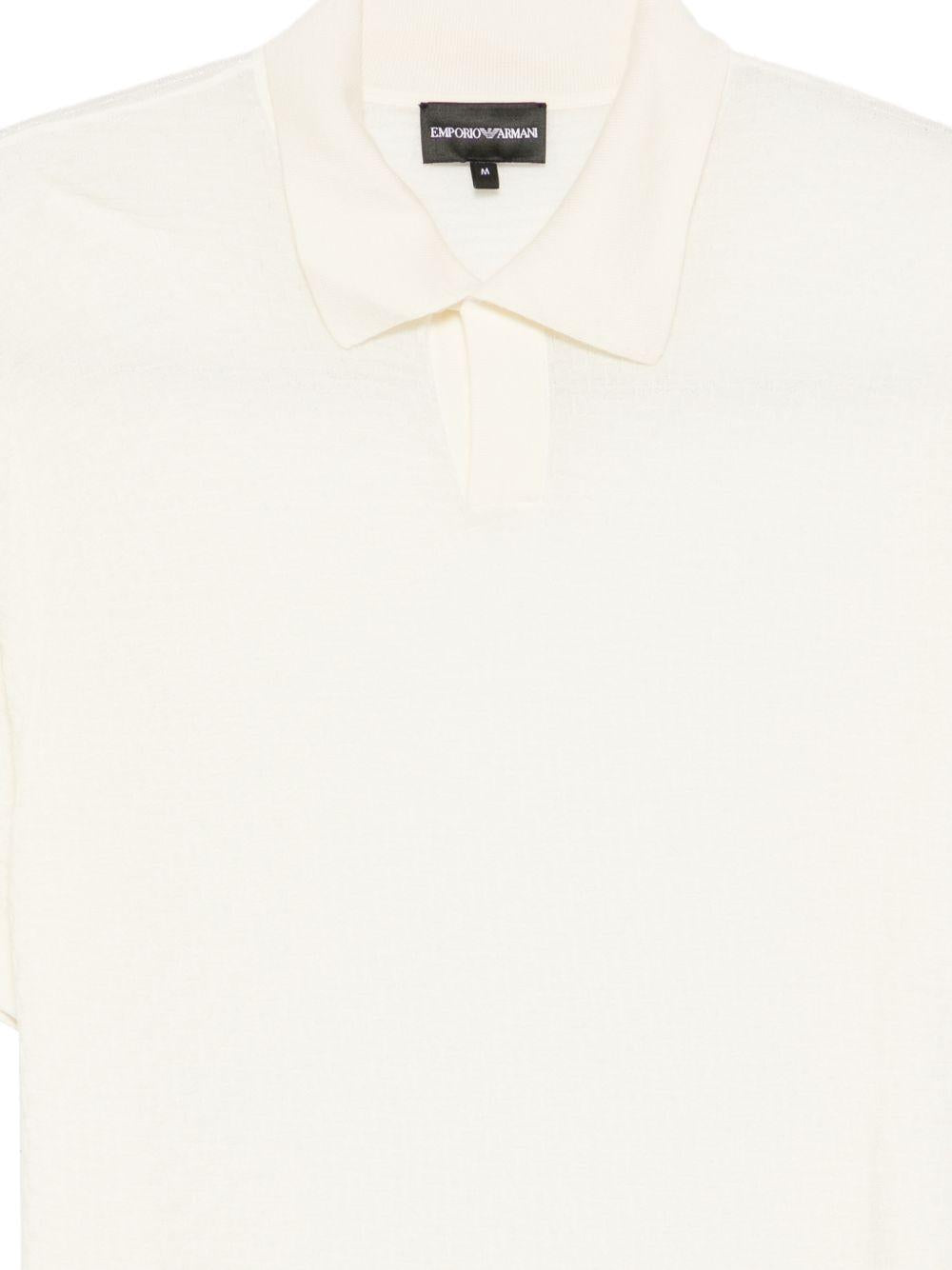 Polo in Lana Vergine con Motivo Quadrettato EM004312AF23757 U1107 EMPORIO ARMANI