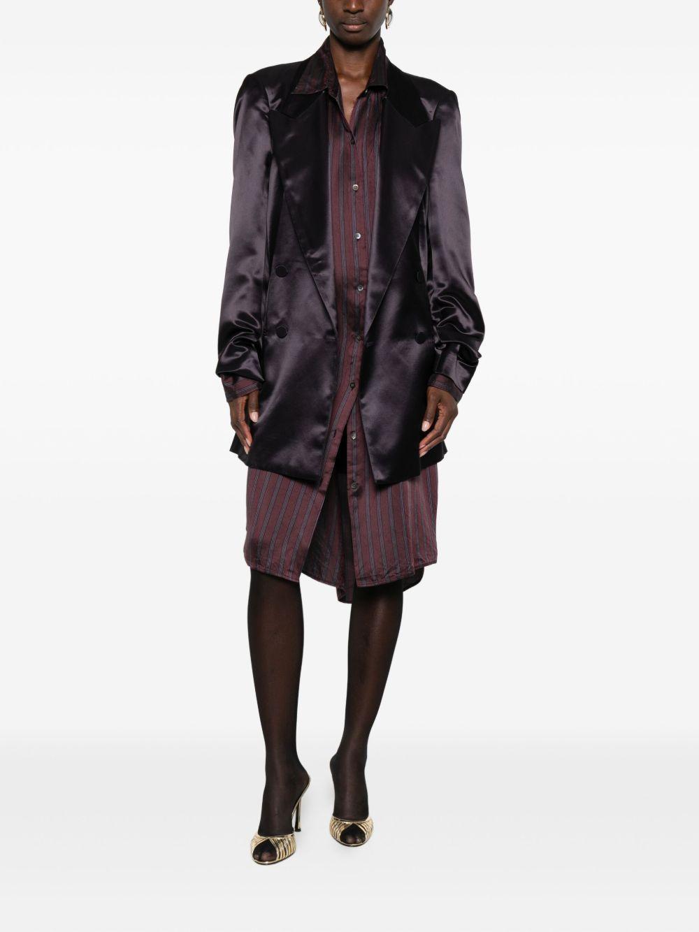 Oversized Duchesse Blazer BLINK2071 402 DARK PURPLE DRIES VAN NOTEN