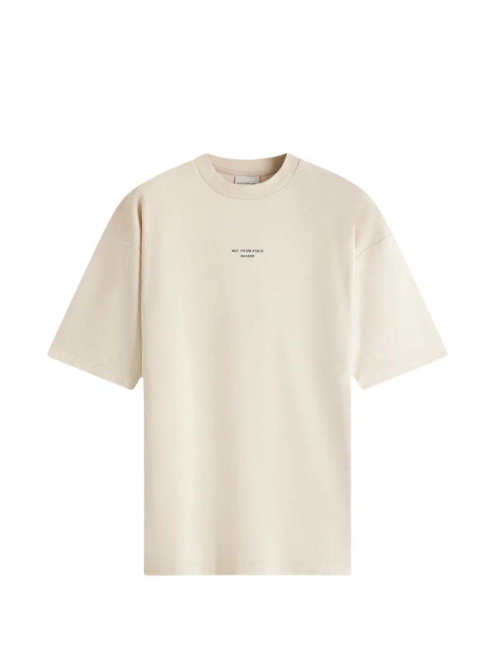 Le T-Shirt Slogan Classique KTS202CO002 SAND DROLE DE MONSIEUR