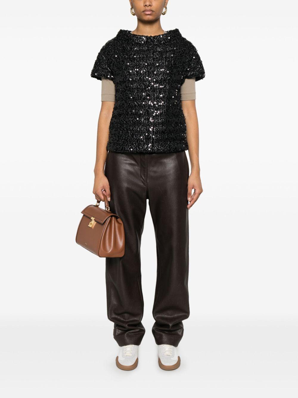 Cappa in Paillettes Mesh PI002038D12705 9300 Nero HERNO