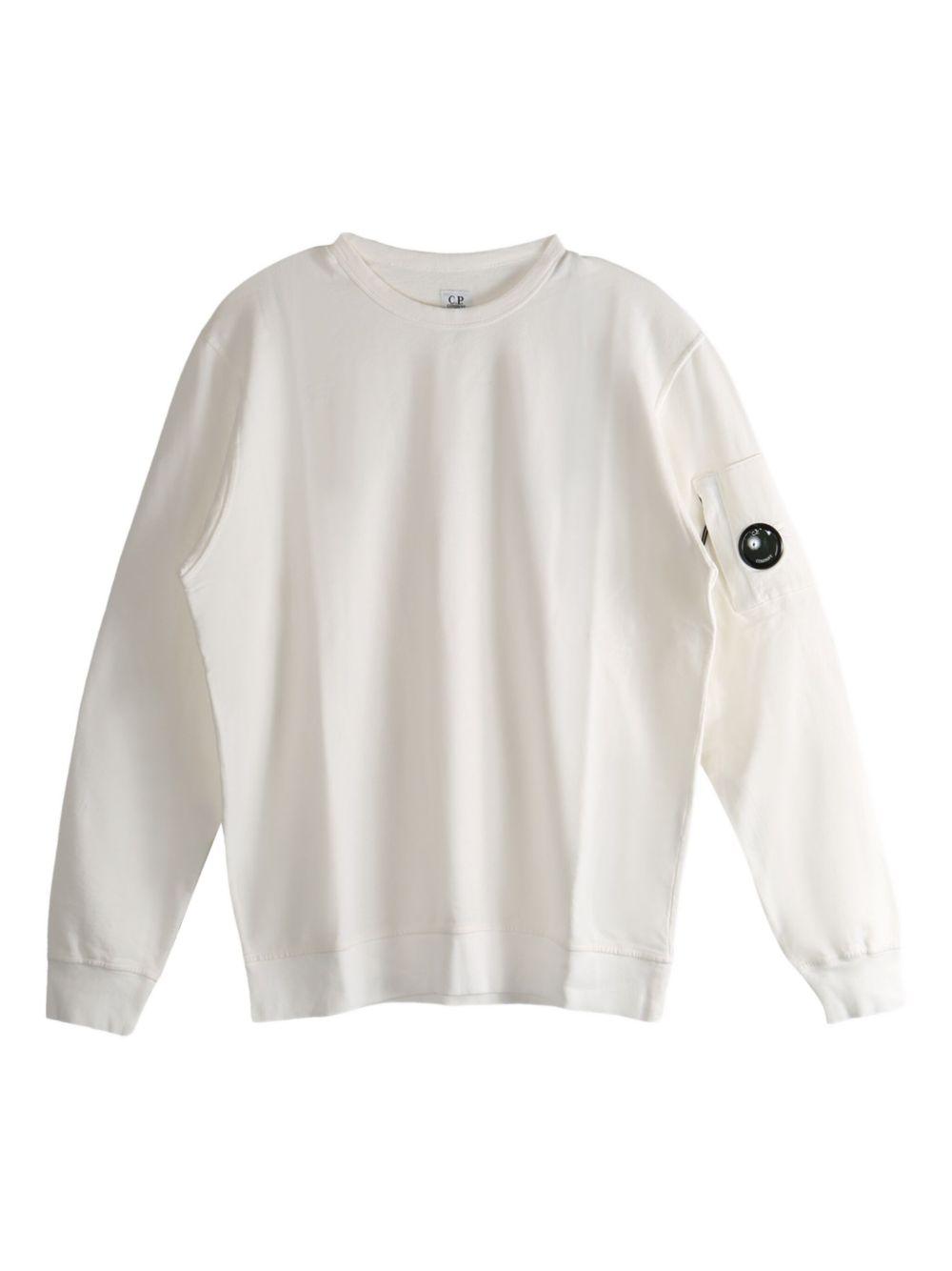 Light Fleece Crewneck Lens Sweatshirt RCCMSS711A002246G 103 GAUZE WHITE CP COMPANY