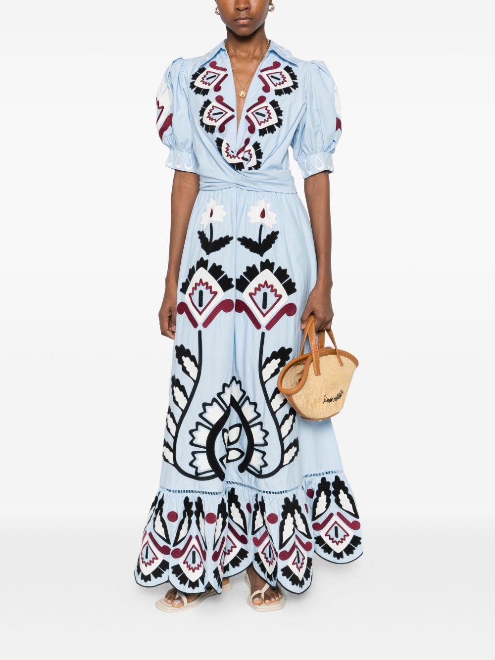 Artisanal Maxi Dress 344655 L0003 BLUE FARM RIO