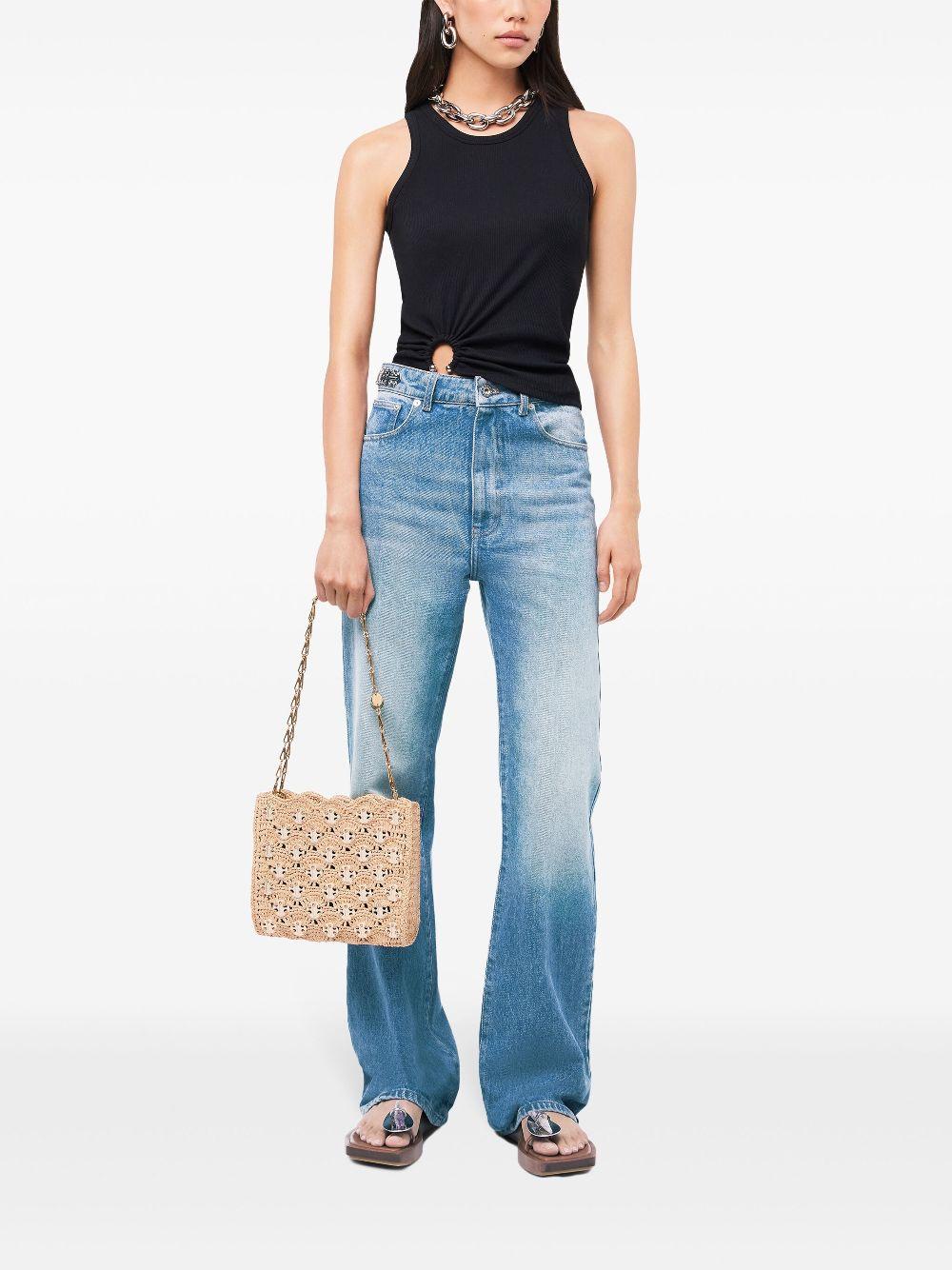 Canotta asimmetrica con arricciatura 24FJTE165CO0530 P001 BLACK RABANNE