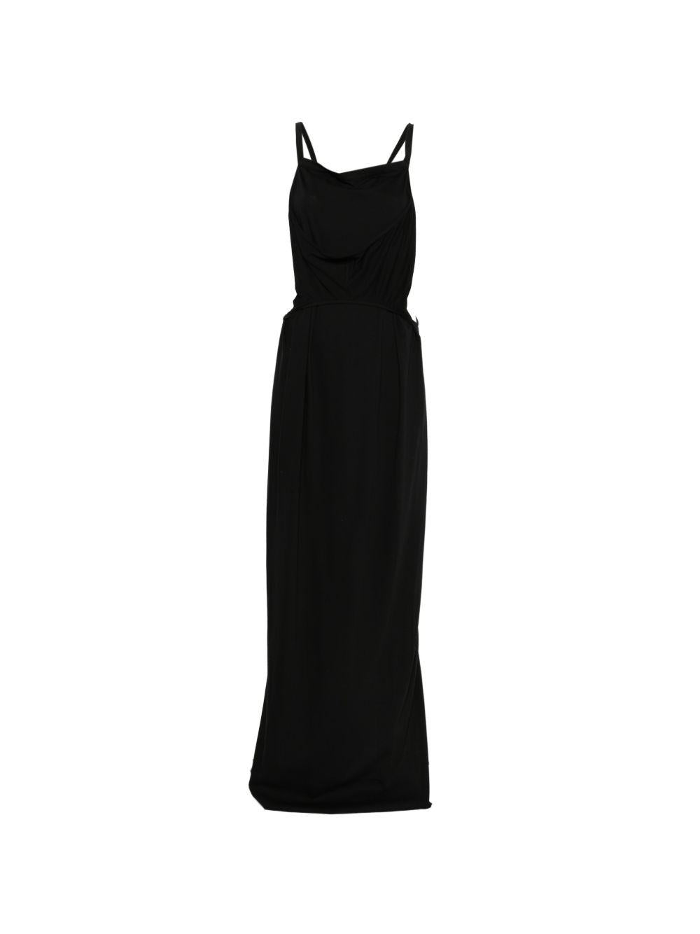 Temple Gown RP01F6502JA 09 BLACK RICK OWENS
