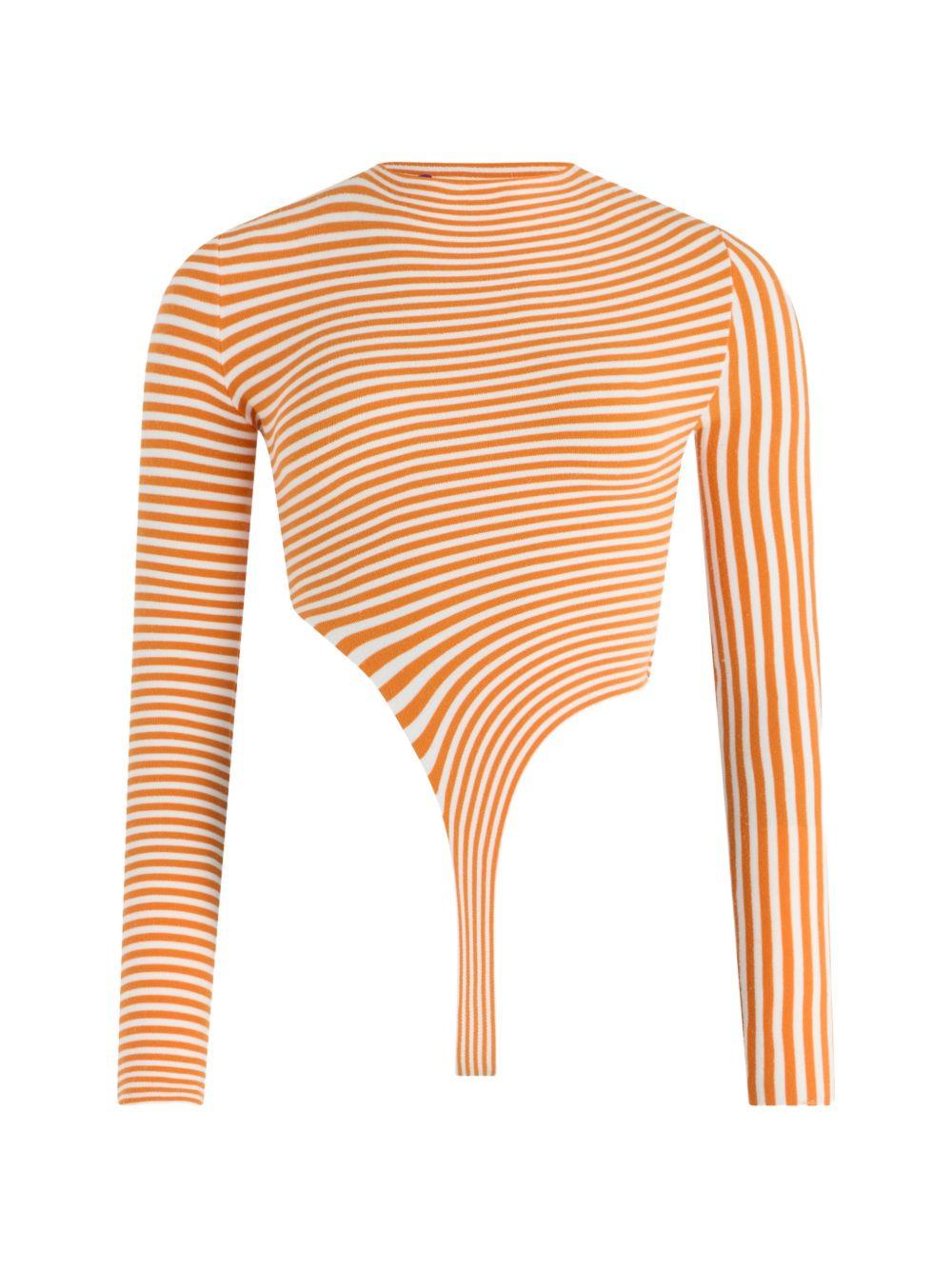 Body Stretch Stampato 2602WPO051K028 0115 WHITE ORANGE JEAN PAUL GAULTIER