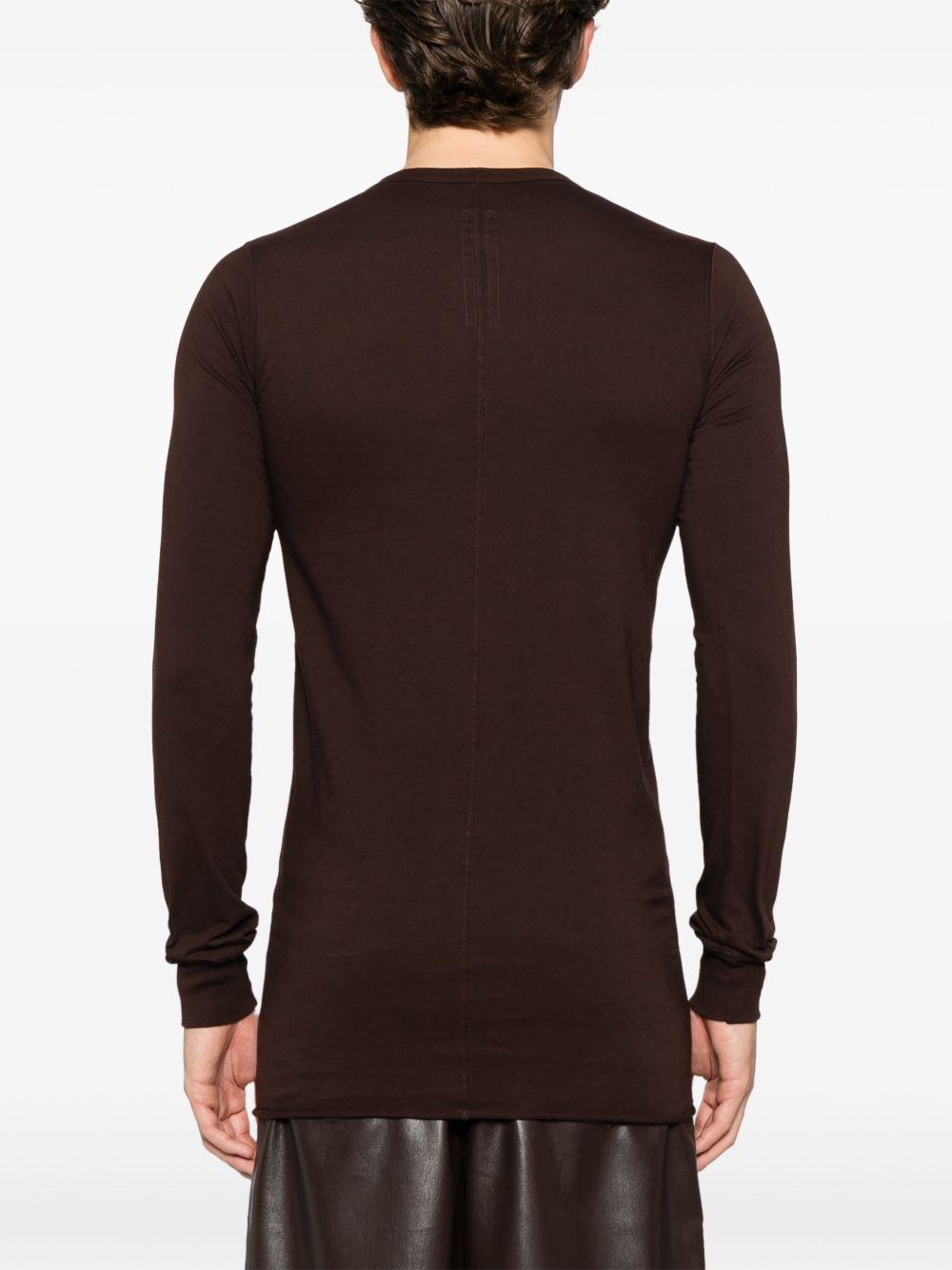 Basic long-sleeve T-shirt RU01E5252JA 14 MAHOGANY RICK OWENS