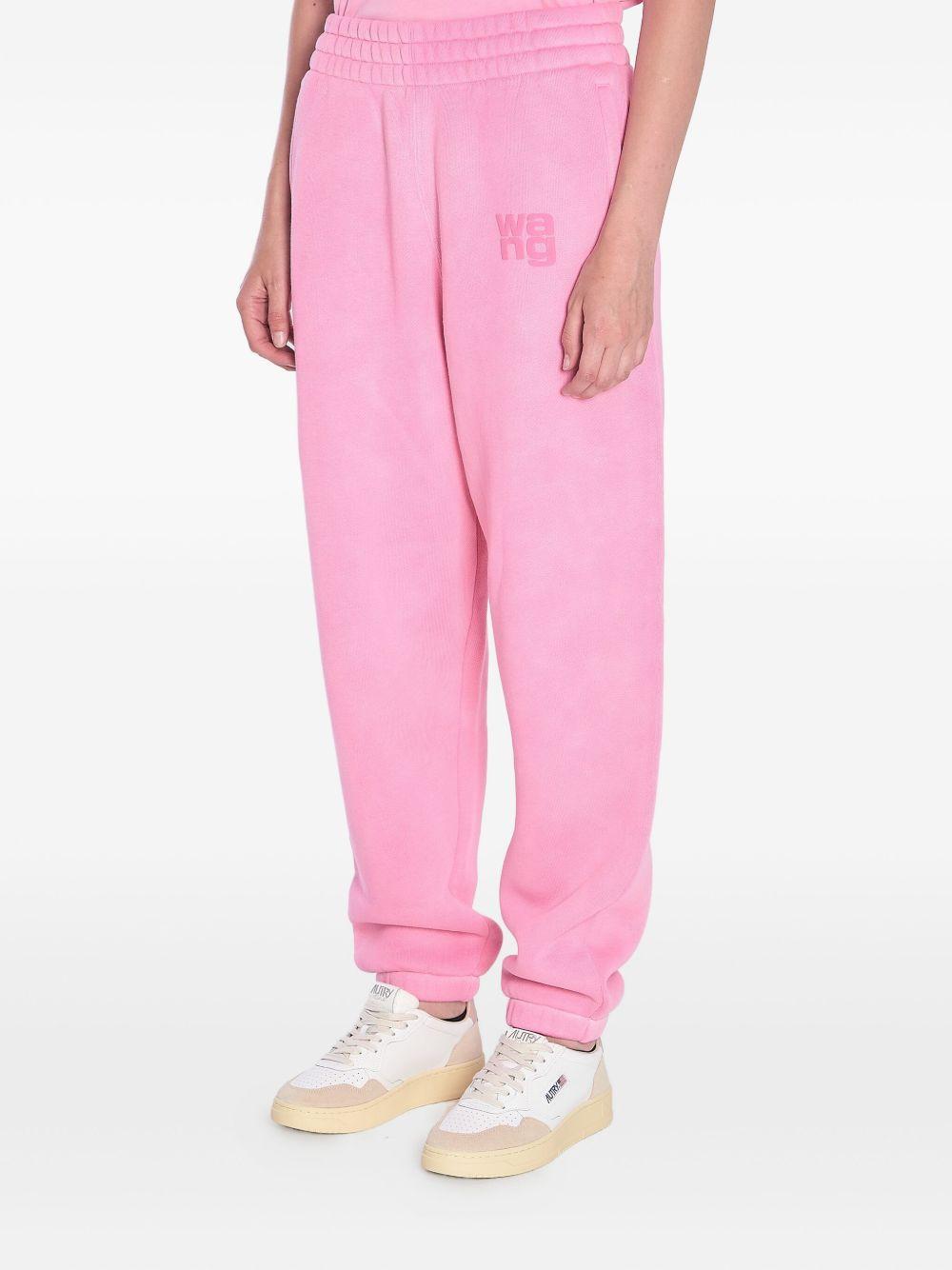 Pantaloni sportivi rosa con logo in rilievo<BR/> 4CC3244403 936C WASHED LOTUS ALEXANDER WANG