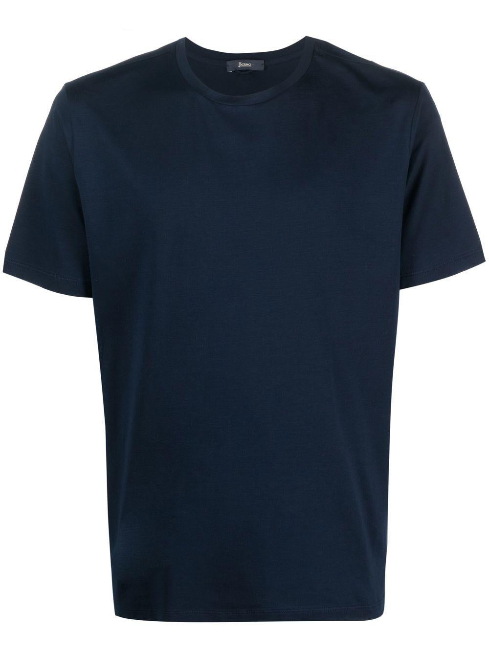 T-shirt in Superfine Cotton Stretch JG000174U52003 9200 BLU NAVY HERNO