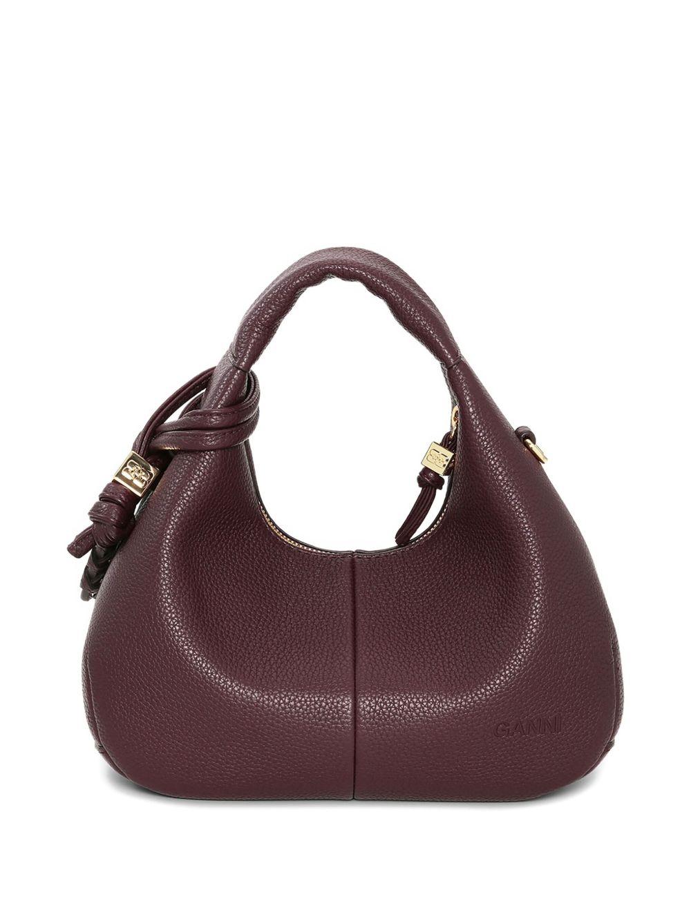 Brown Mini Hobo Bag A7102 979 CHICORY COFFEE GANNI