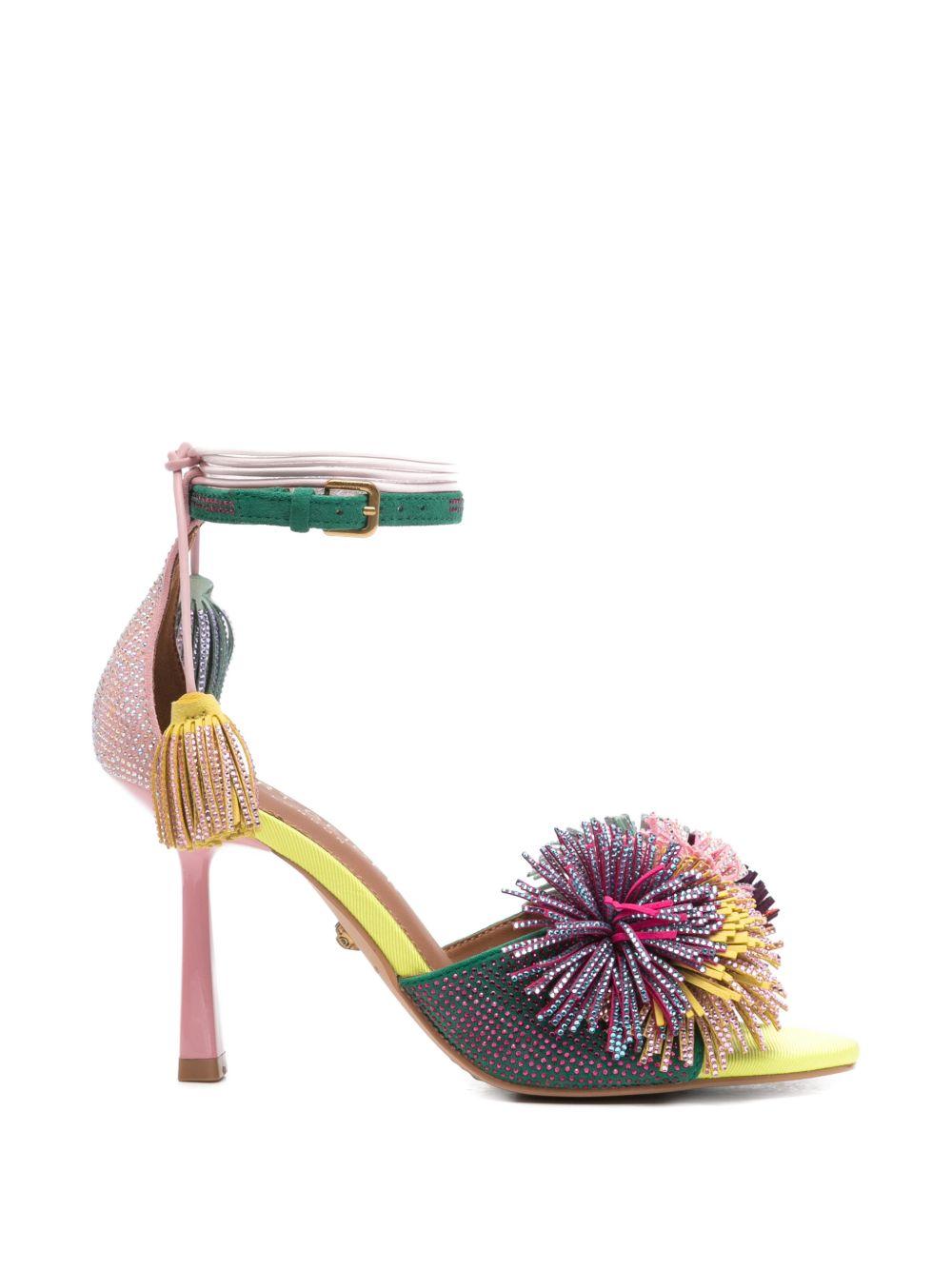 Pompom-embellished heeled sandals 4366199209 869 MULTICOLOUR KURT GEIGER LONDON