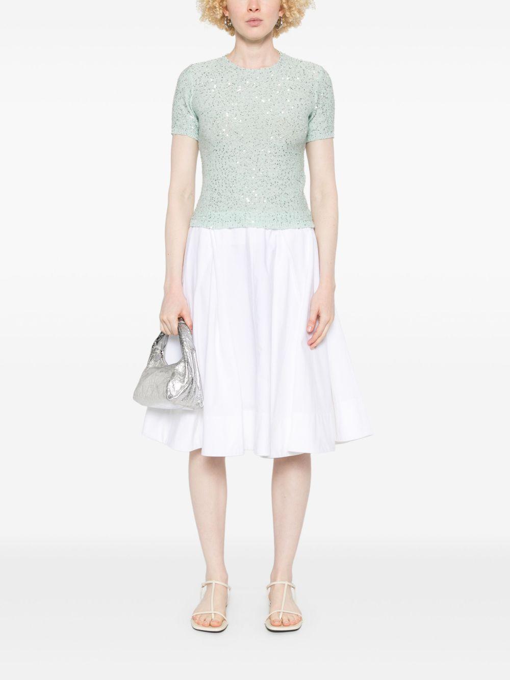 T-shirt con paillettes B27021 88 ACQUA ROBERTO COLLINA