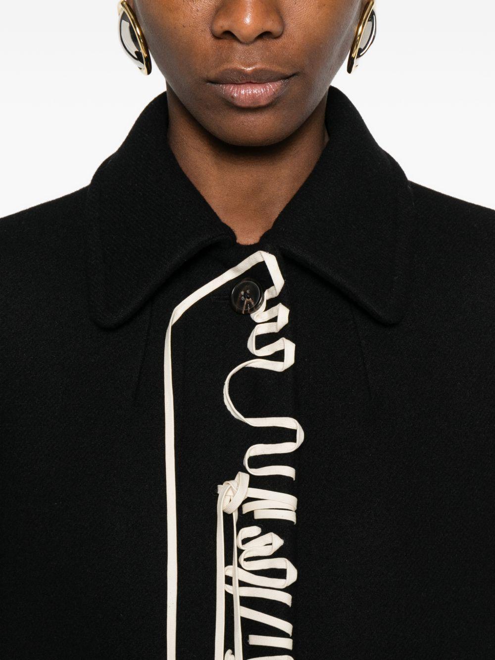 Rebela Cape/Coat<BR/> REBELAEMB2216 900 BLACK DRIES VAN NOTEN