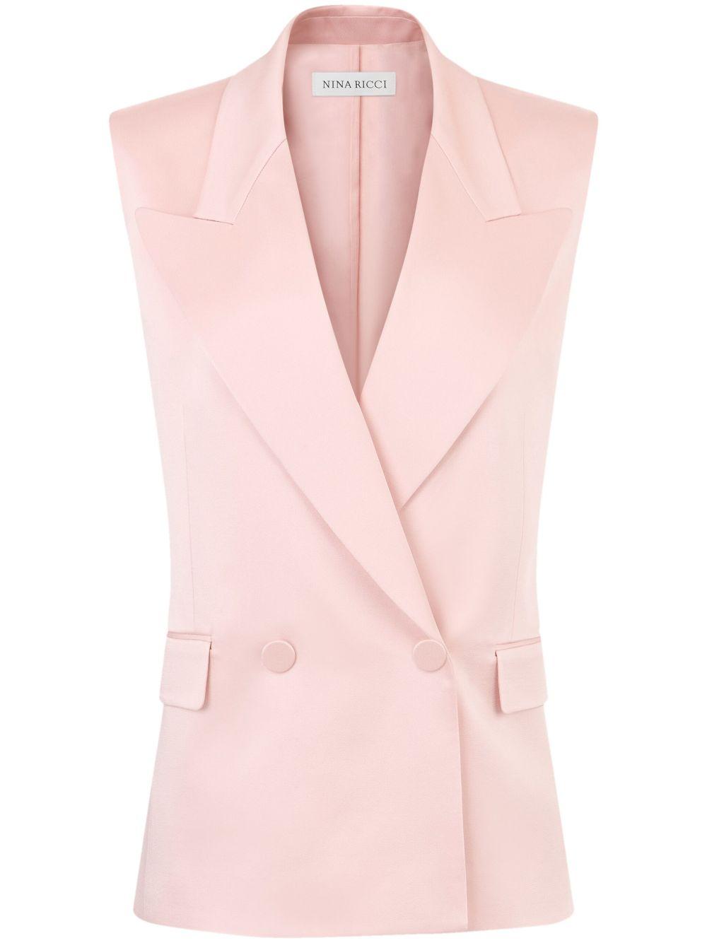Blazer smanicato doppiopetto 25PCVE003AC0123 U2785 BLUSH NINA RICCI