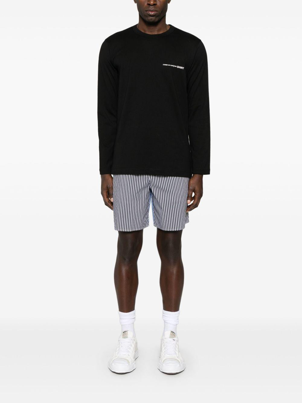 Men's Logo Long-SleeveT-Shirt FOT025S25 1 BLACK COMME DES GARCONS SHIRT