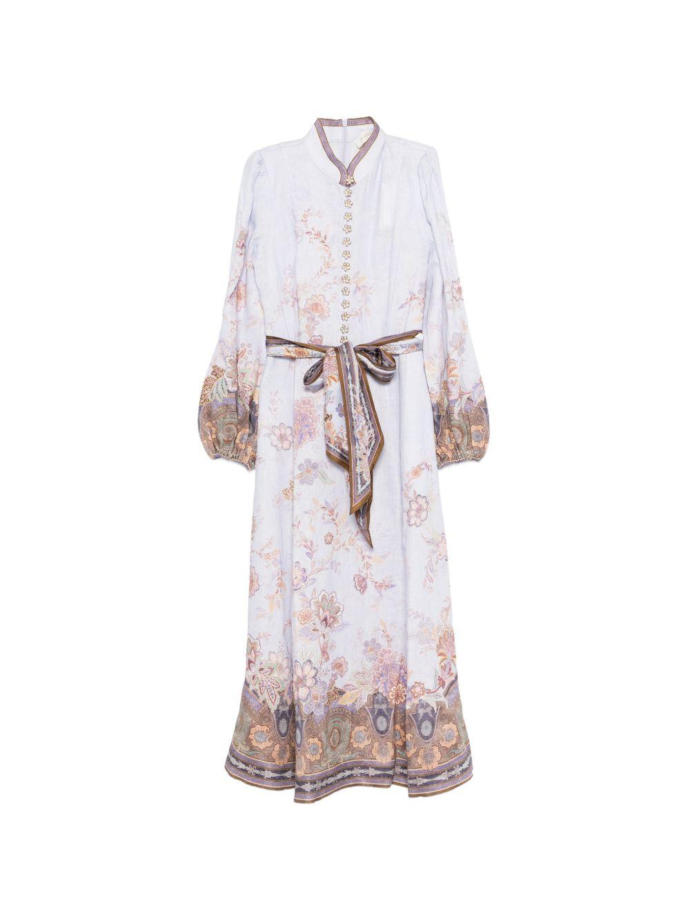 Luna Midi Dress 9143DS261 BLUE PAISLEY ZIMMERMANN