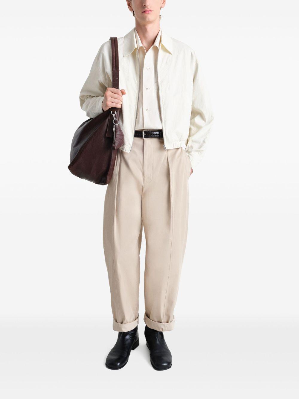 Zipped Blouson in Technical Lyocell OW1124LF1370 WH014 CREAMY WHITE LEMAIRE