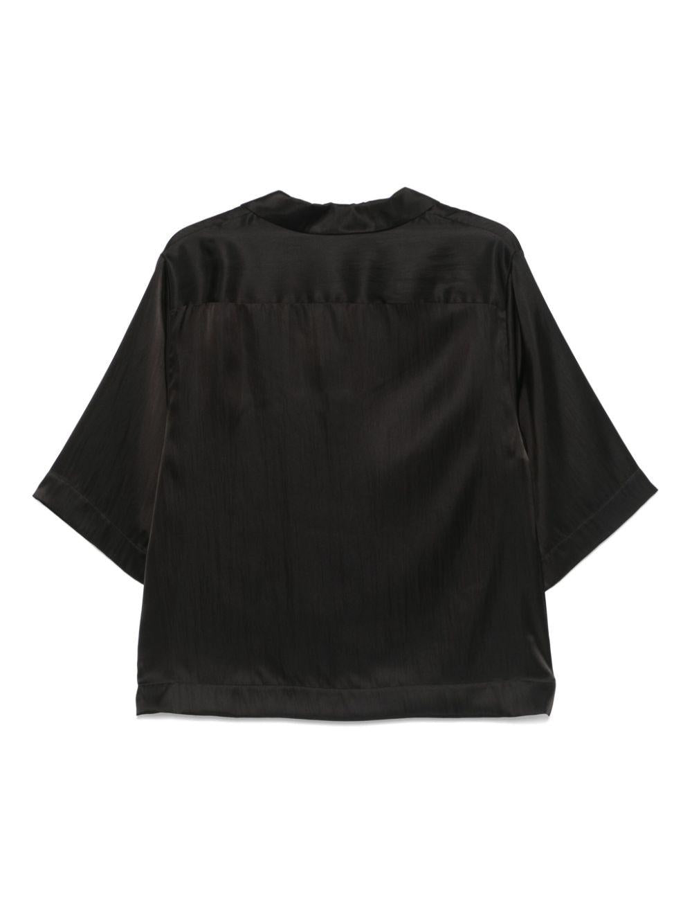 Camicia N°38 Cupro Satin Nero SS25N38 CUPRO SATIN NERO SAPIO