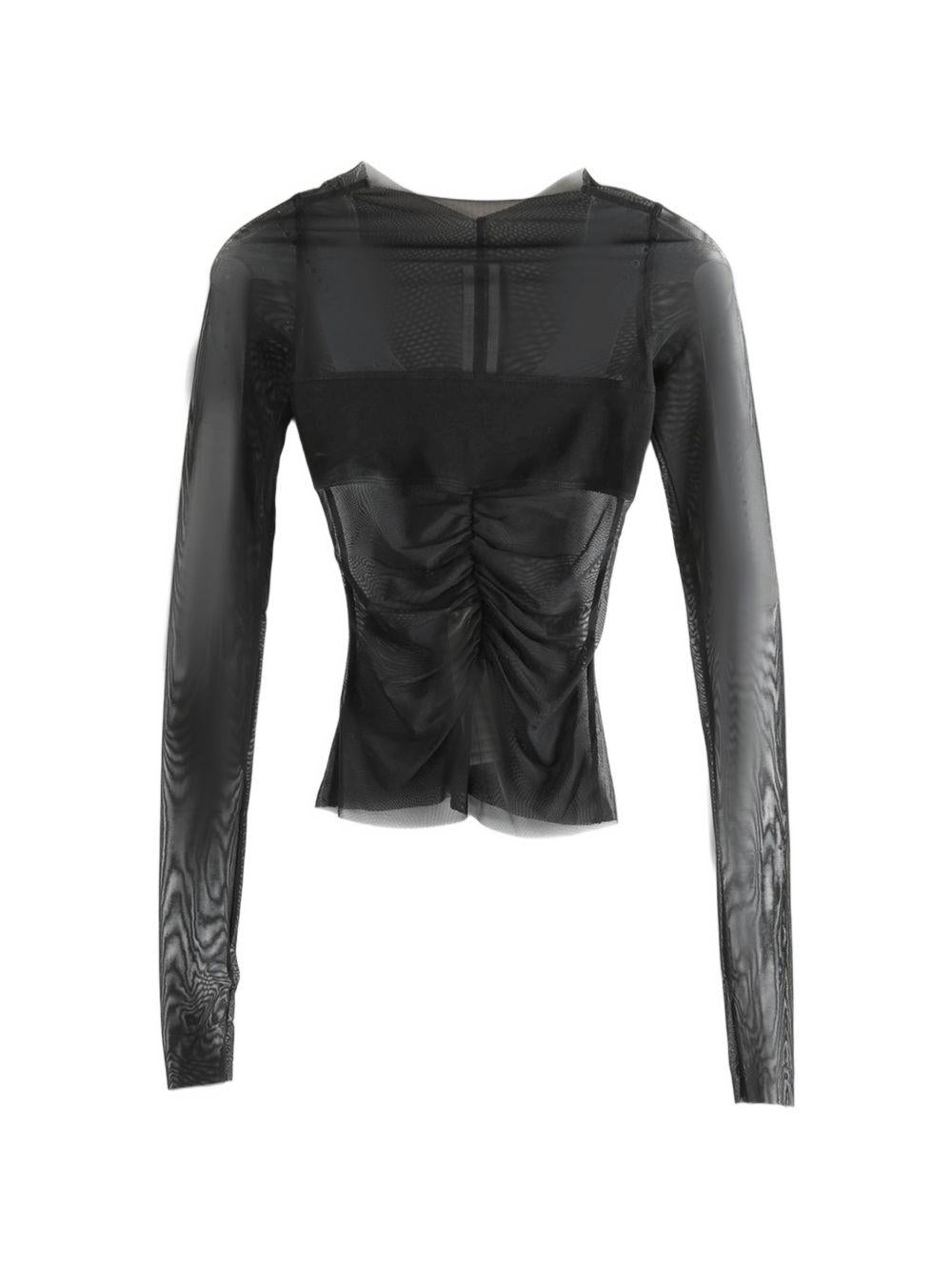 Top 'Temple' RO01F6274TUSRJA 09 BLACK RICK OWENS