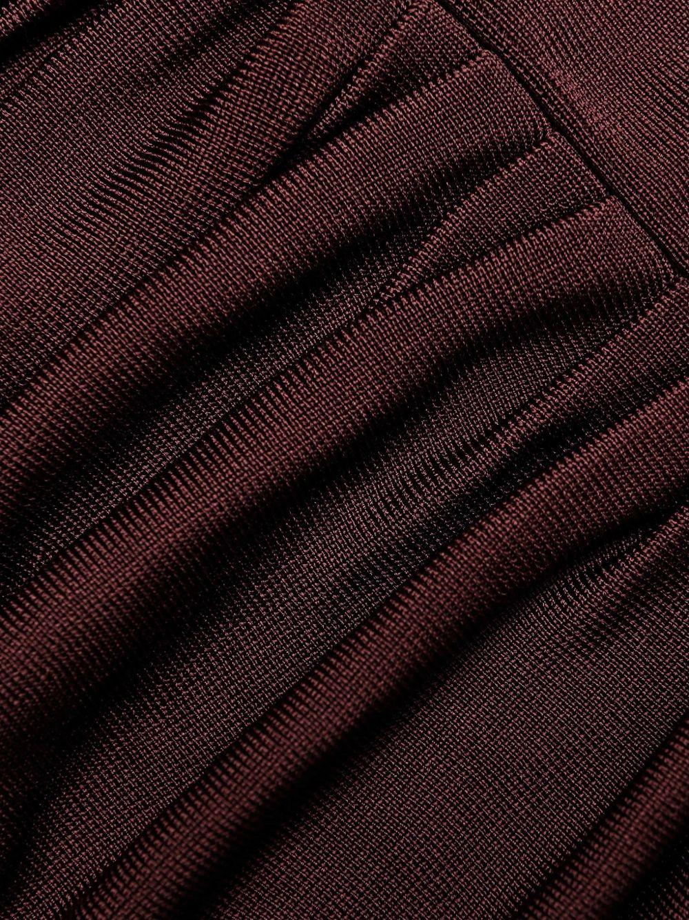 Abito Midi In Maglia Con Drappeggio RS26108MBR BROWN SELF-PORTRAIT