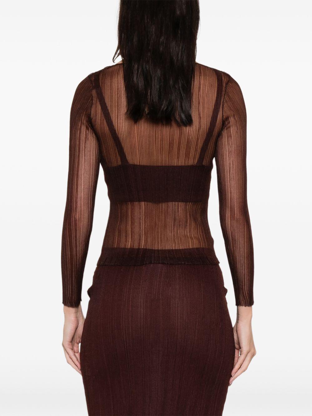 Leonie Top Manica Lunga 1262213K MAHOGANY SIMKHAI