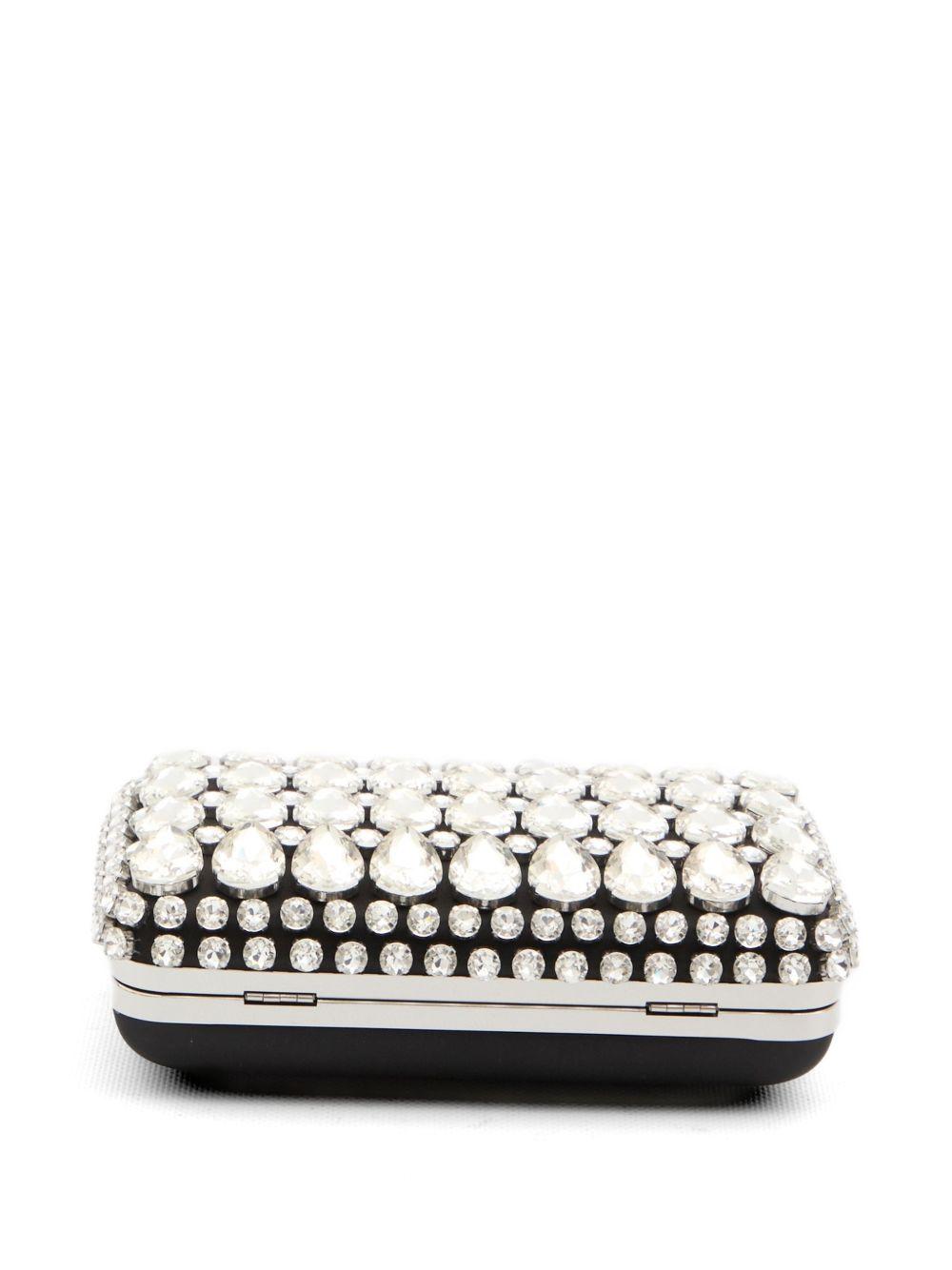 Black Satin Crystal Clutch Bag SS26305AB BLACK SELF-PORTRAIT