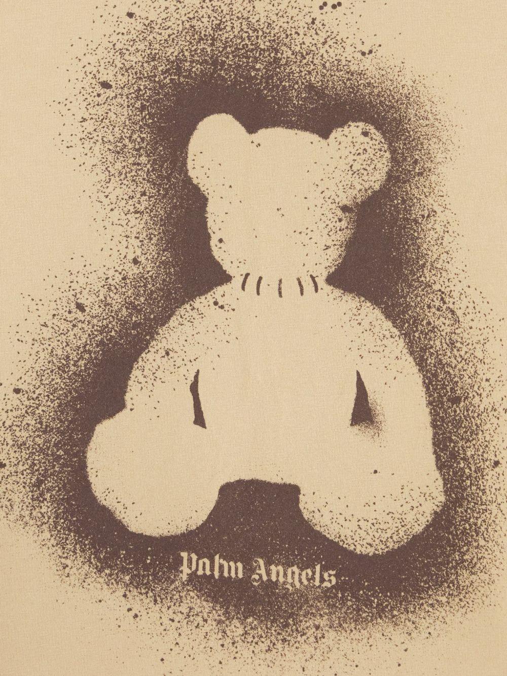 Spray Bear T-Shirt PMAA109S26JER001 6160 BEIGE BROWN PALM ANGELS
