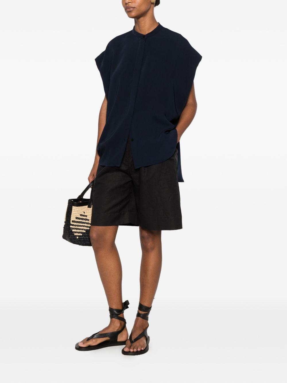 TOP IN LIGHT CRÊPE BL000045D12875S 9200 BLUE NAVY HERNO