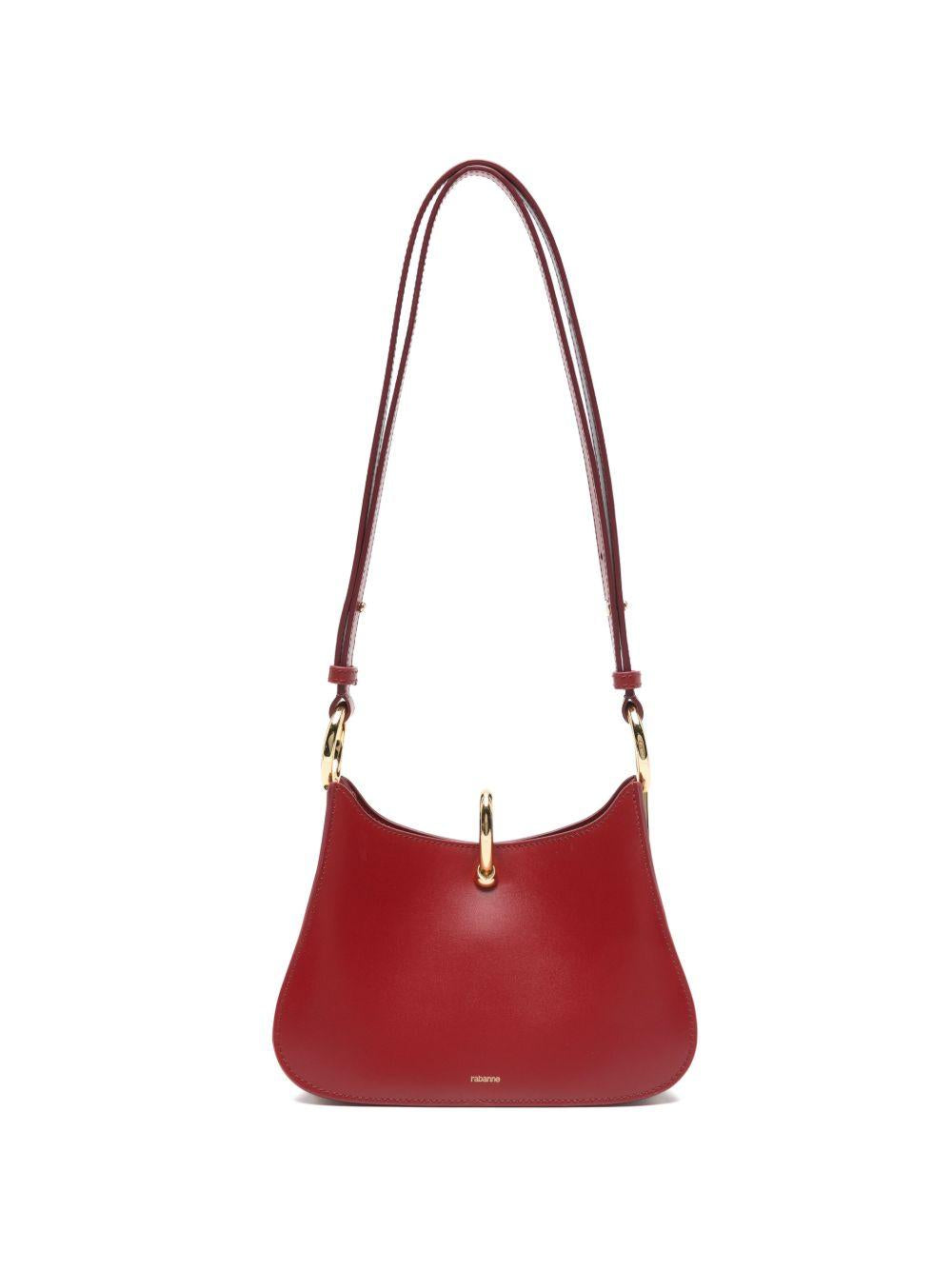Small Ring Leather Bag 25HSS0550CLF267 M027 CHERRY RABANNE