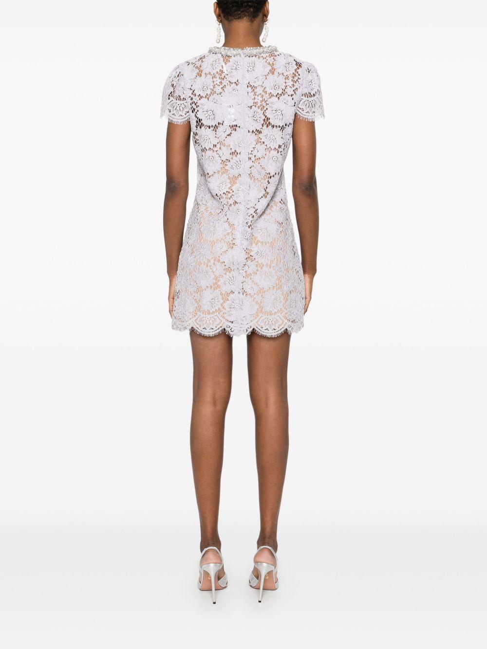 Lace mini dress SS25049SL LILAC SELF-PORTRAIT