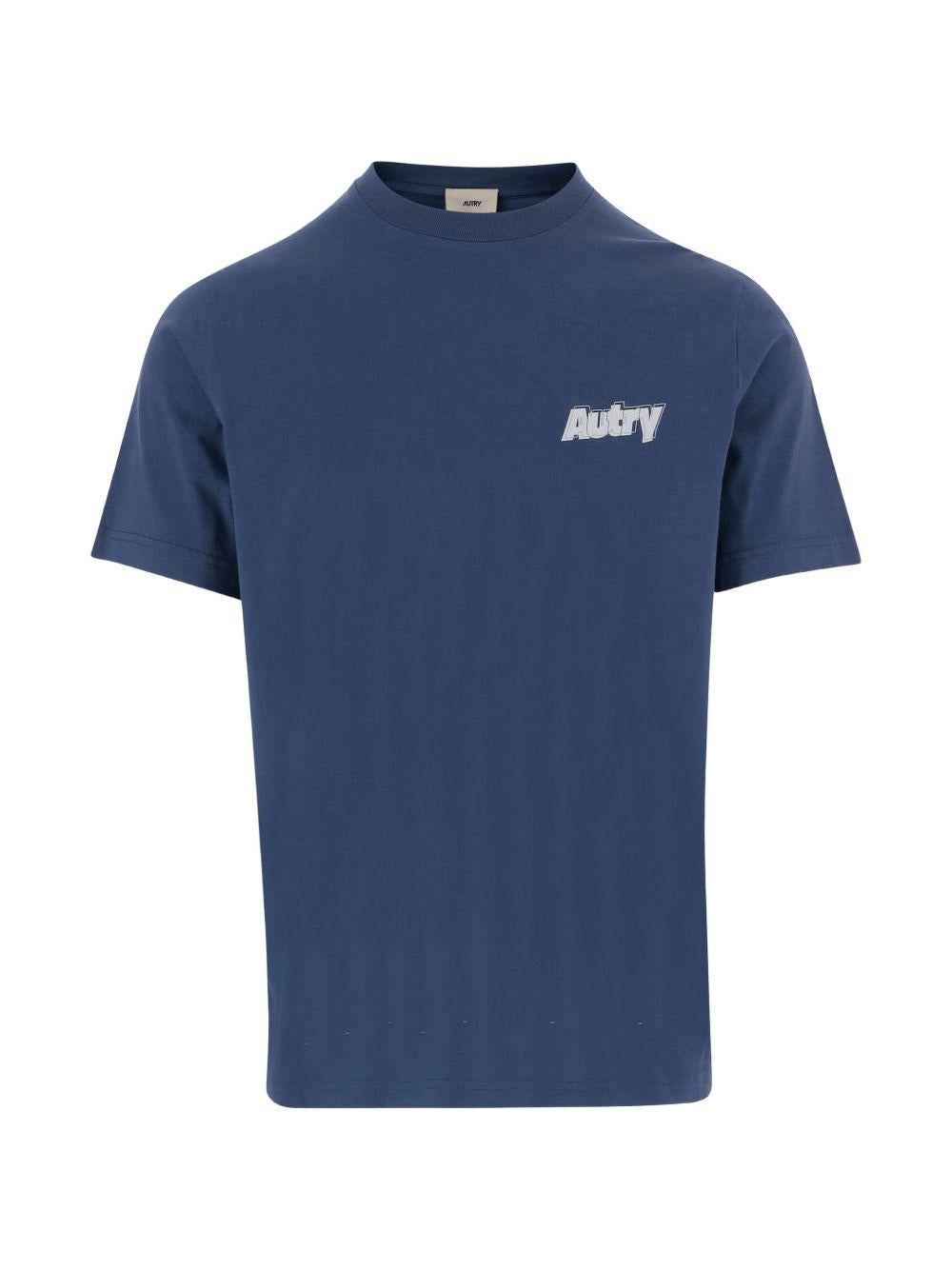 T-shirt in cotone con doppio logo uomo TSPM045R JERSEY DRONE AUTRY