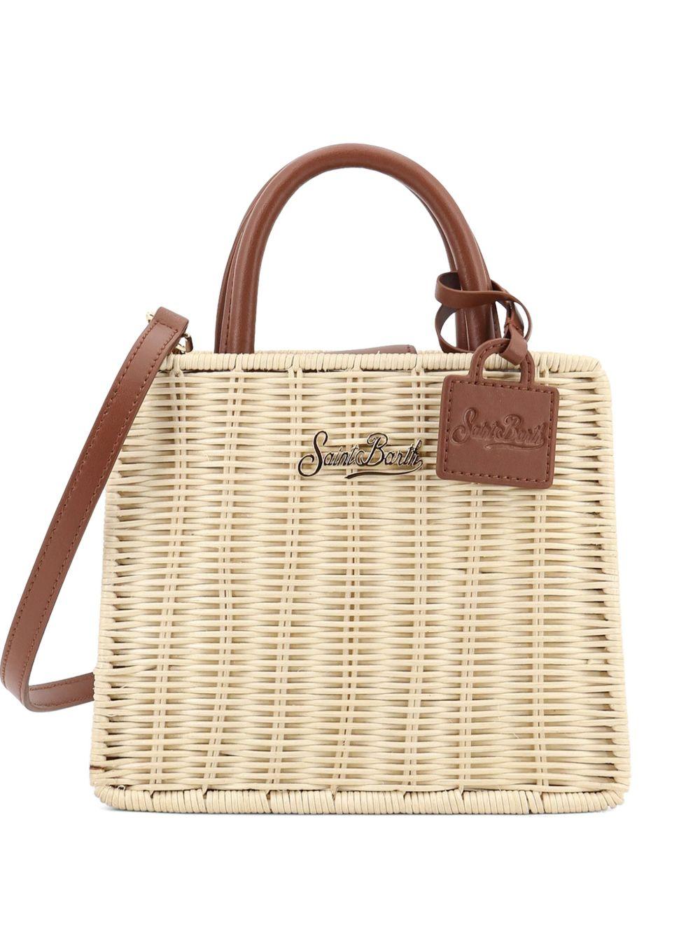 Borsa Mini in Paglia e Pelle SHBM000201737L 1119 STRAW MC2 SAINT BARTH