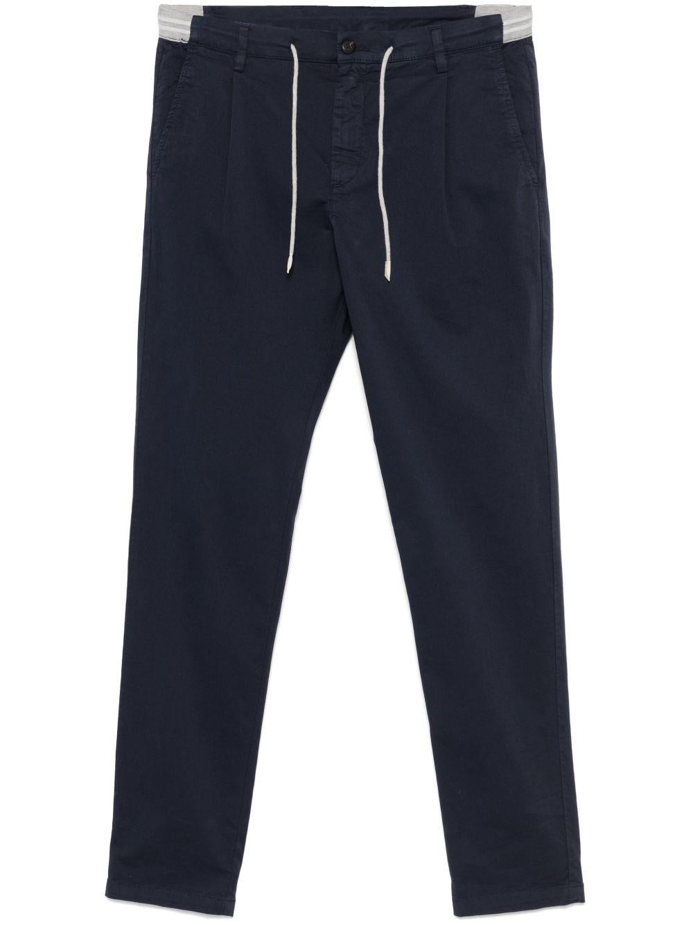 Pantaloni affusolati con pieghe K75PANH08TET0G002 11NN BLUE ELEVENTY