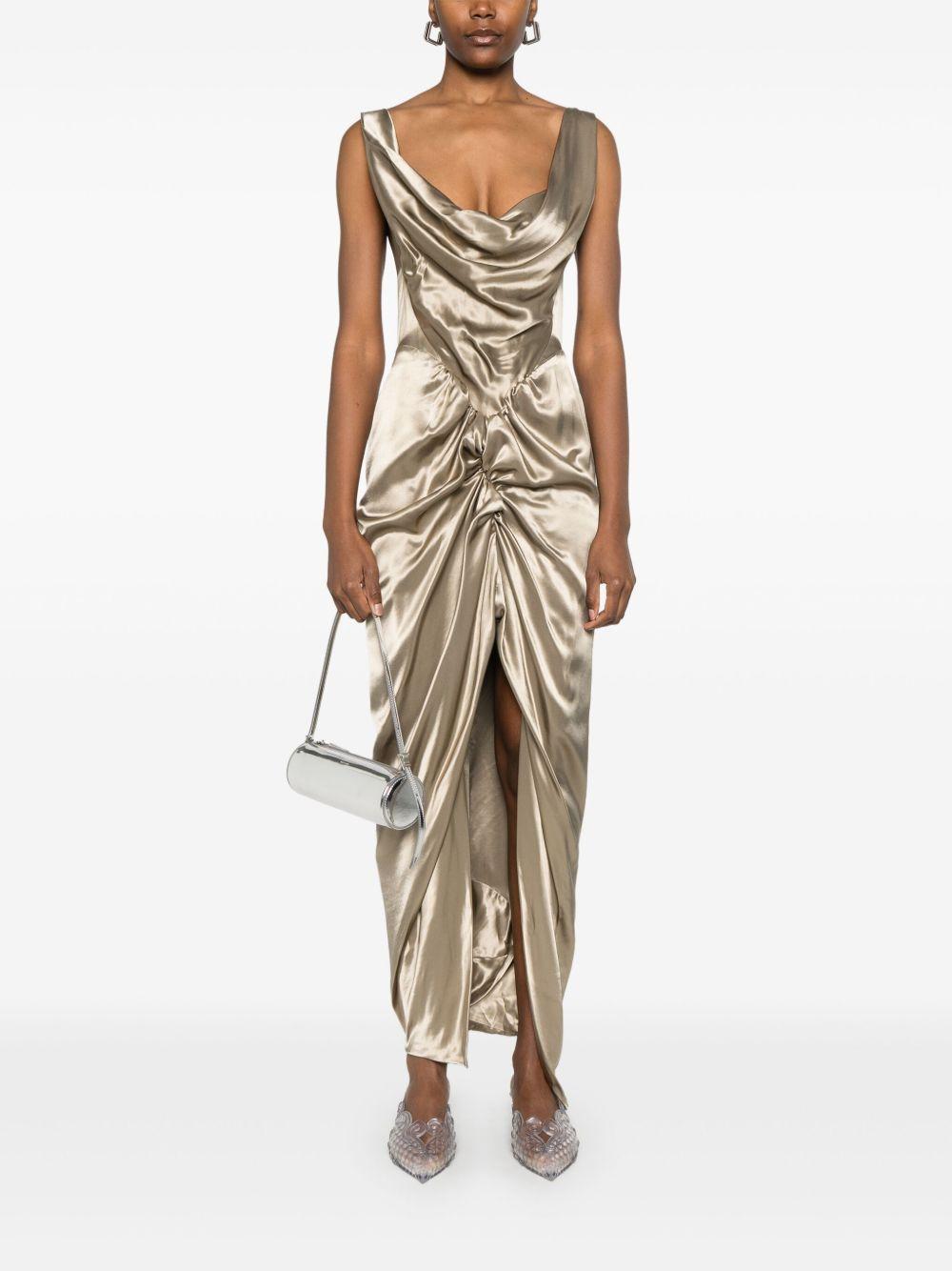 Panther maxi dress 1101035BW0128 R401 GOLD VIVIENNE WESTWOOD