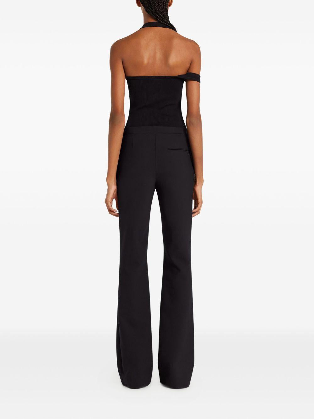 Asymmetrical Buckle Tank Top 325JDE143JS0194 9999 BLACK COURREGES