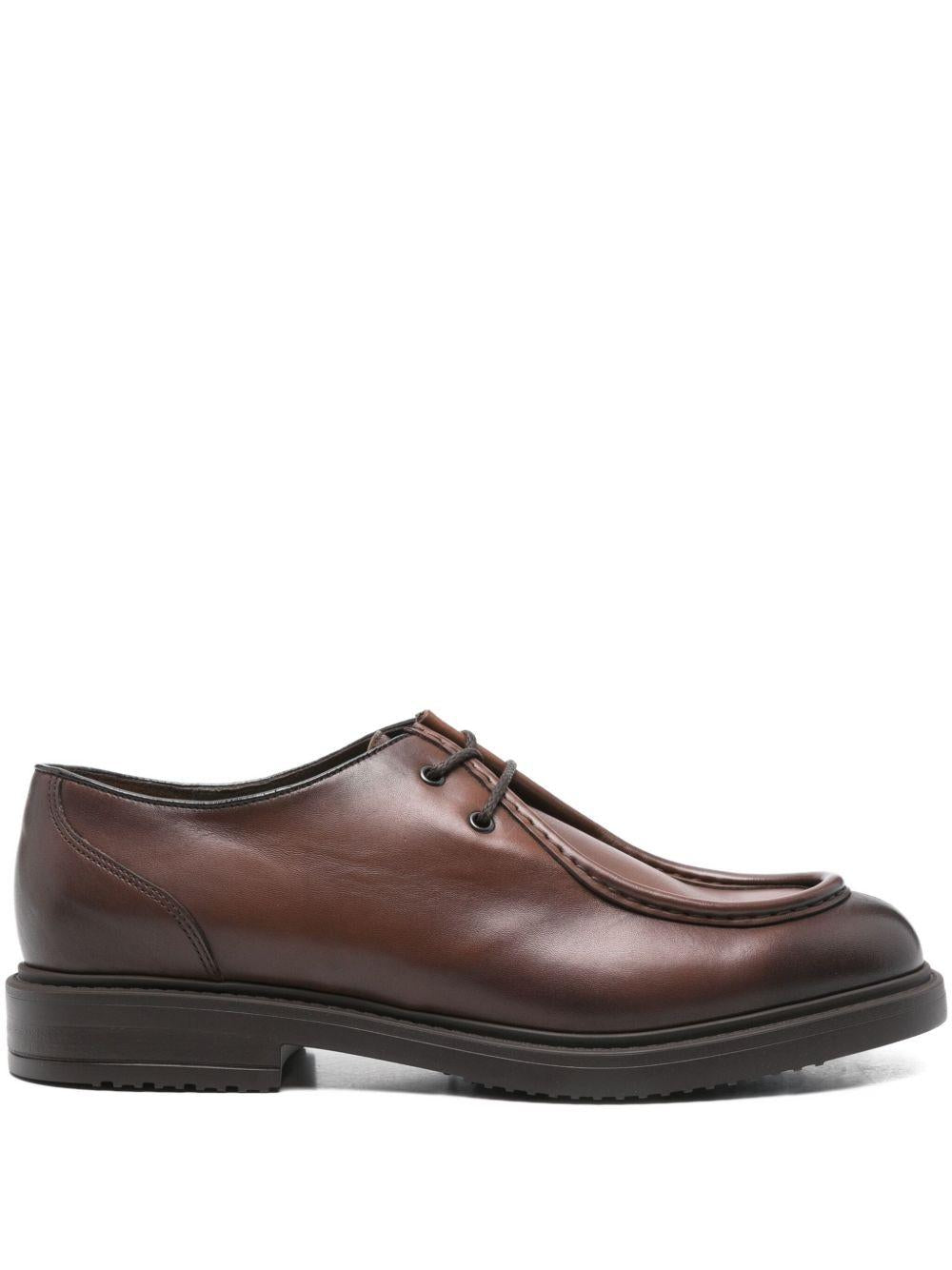 Stringata Derby a Due Fori in Pelle e Suede Cacao DU3504RALPUF259TM04 MARRONE DOUCAL`S