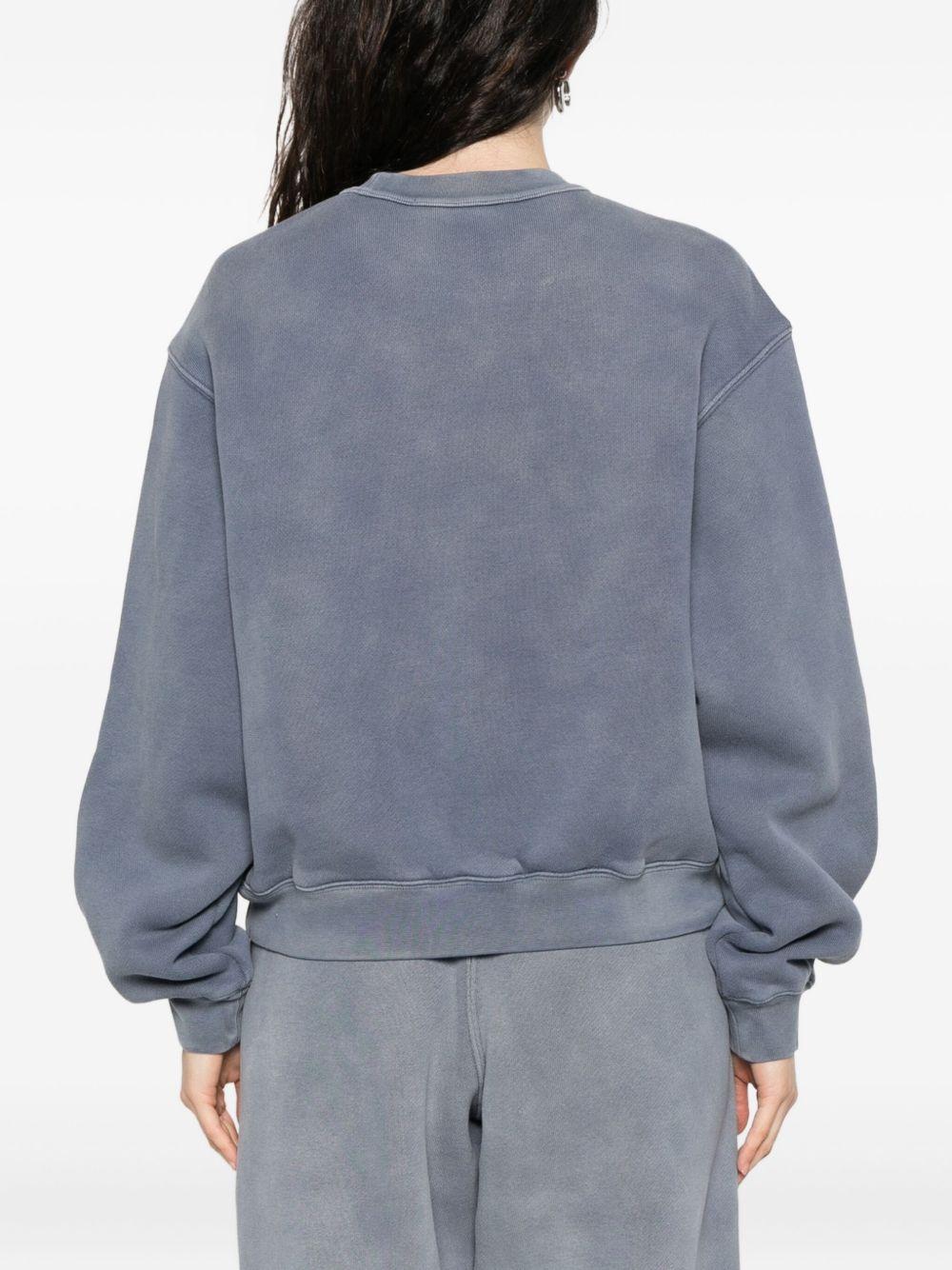 Felpa con logo in rilievo<BR/> 4CC3241518 402D WASHED BLUE INK ALEXANDER WANG