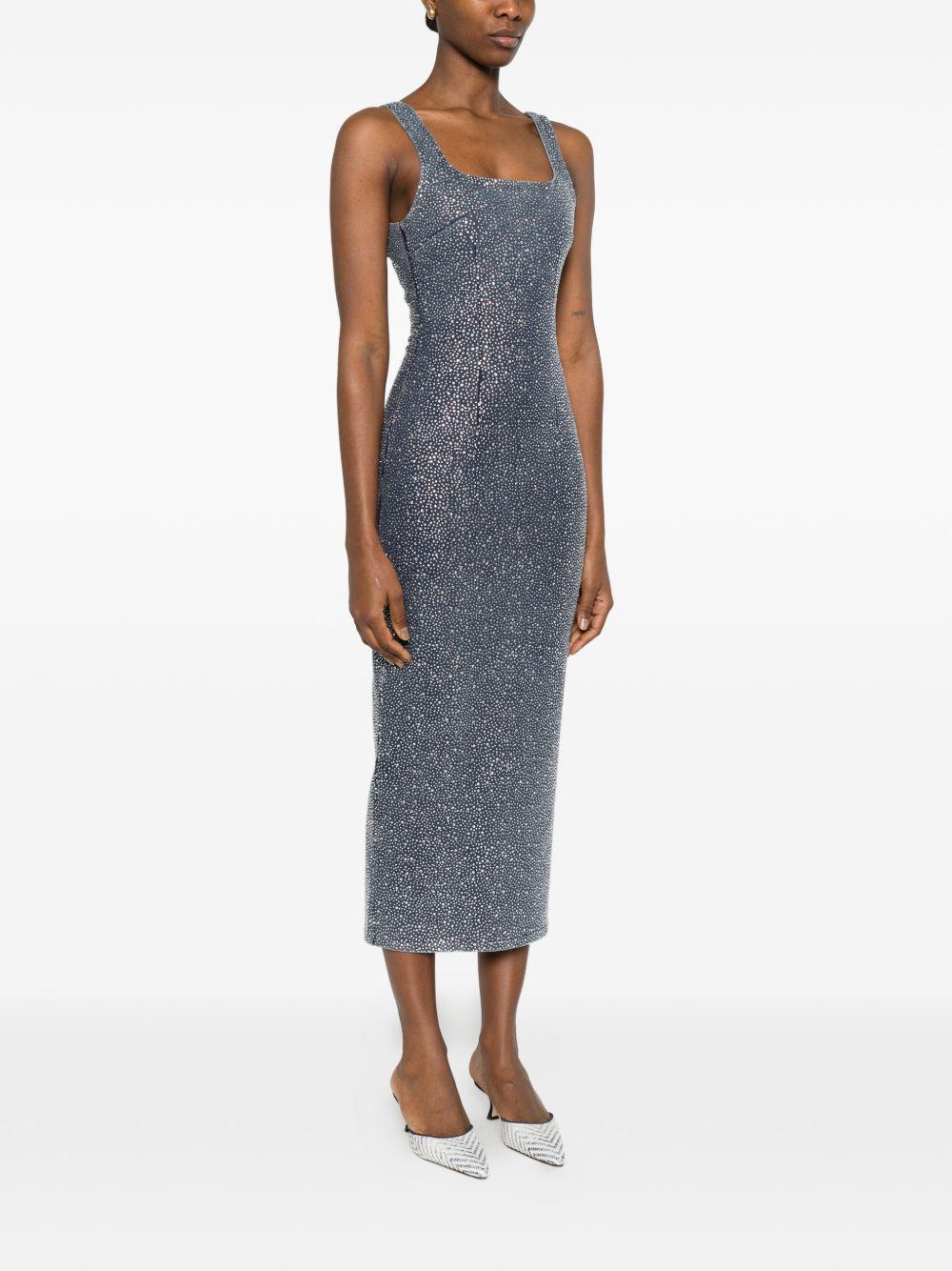 Abito midi con scollo quadrato A0117DAR62P DENIM TWENTY FOURHAITCH