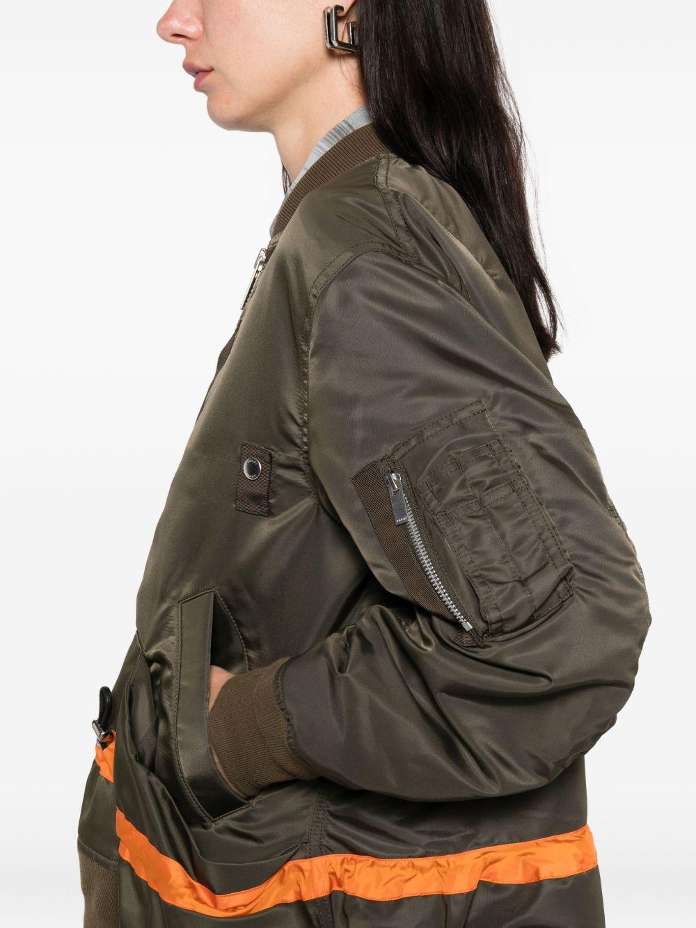 Nylon Twill Blouson Bomber Jacket 2507992 531 DARK KHAKI SACAI