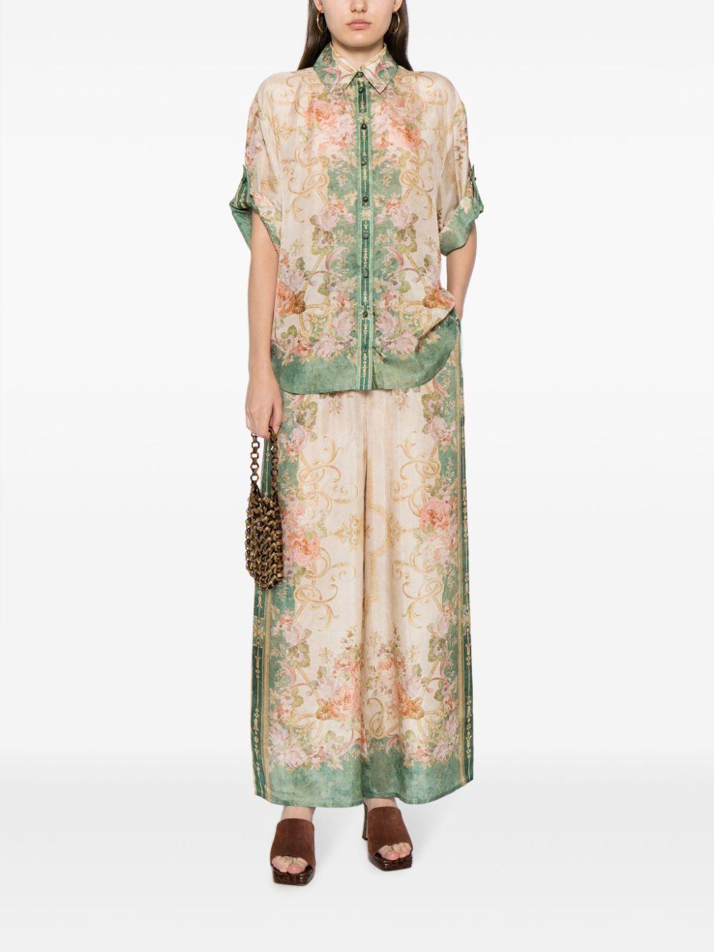 8624TRS242 KHAKI FLORAL ZIMMERMANN