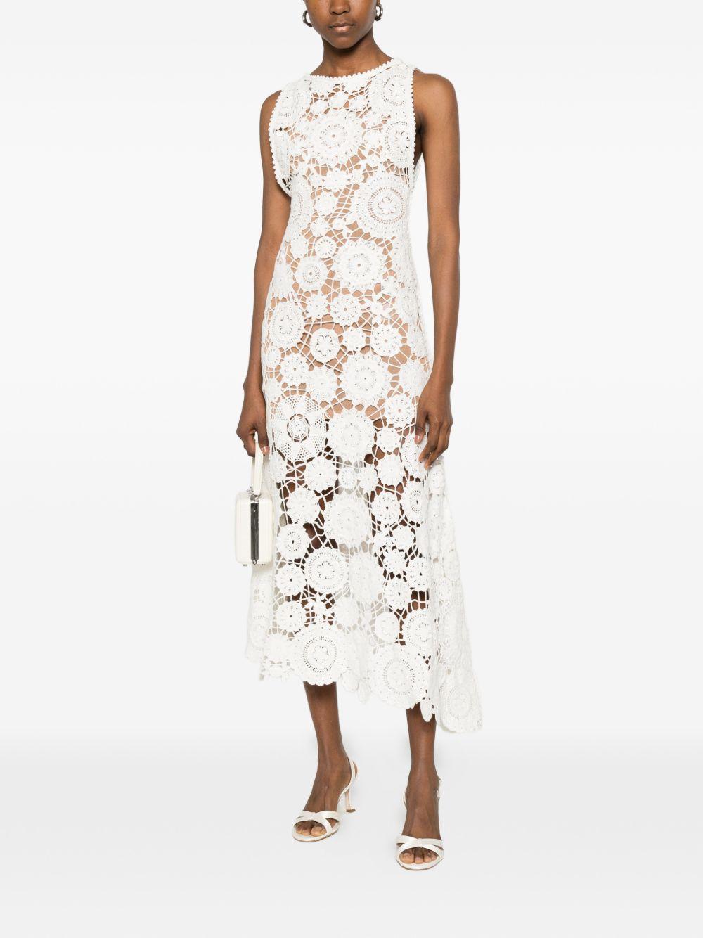 Crochet Maxi Dress AC26031XW WHITE SELF-PORTRAIT