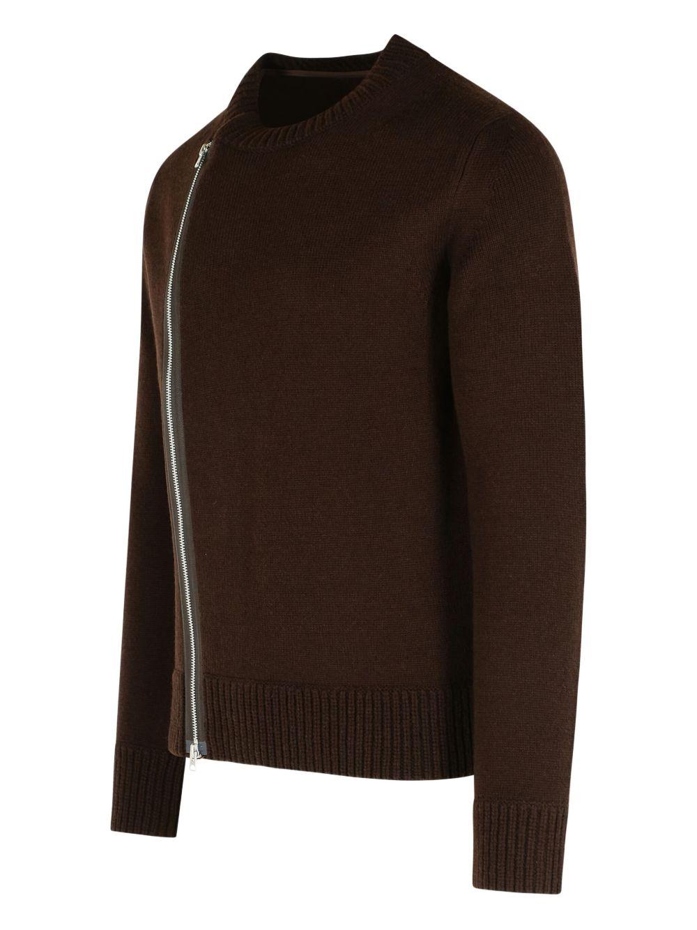 Wool Knit Cardigan 2503833M 601 BROWN SACAI