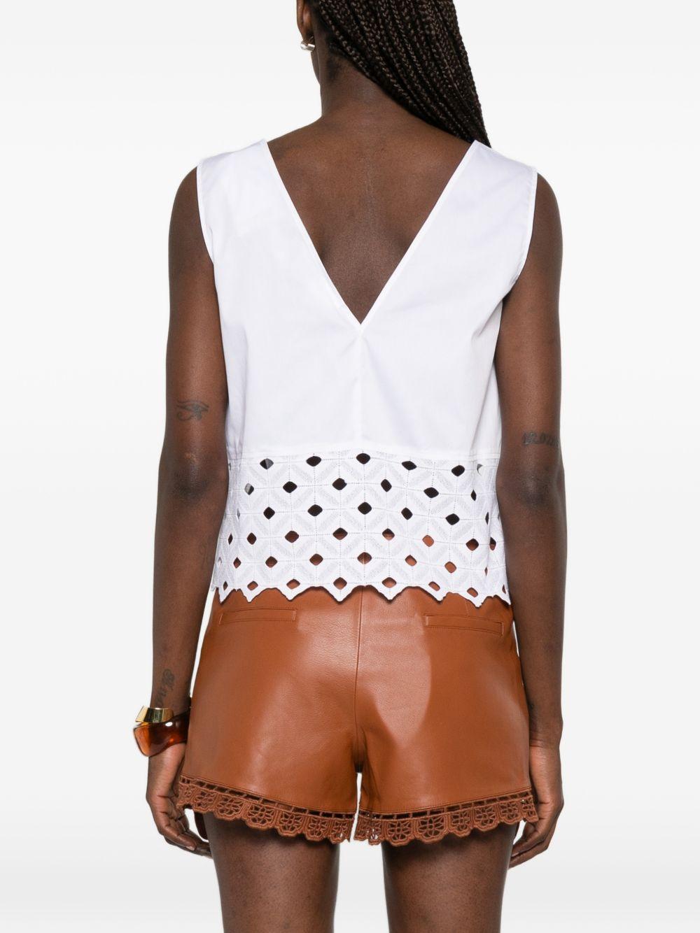 Top In Popeline Di Cotone BCHMAGGIO 001 BIANCO OTTICO MAX MARA